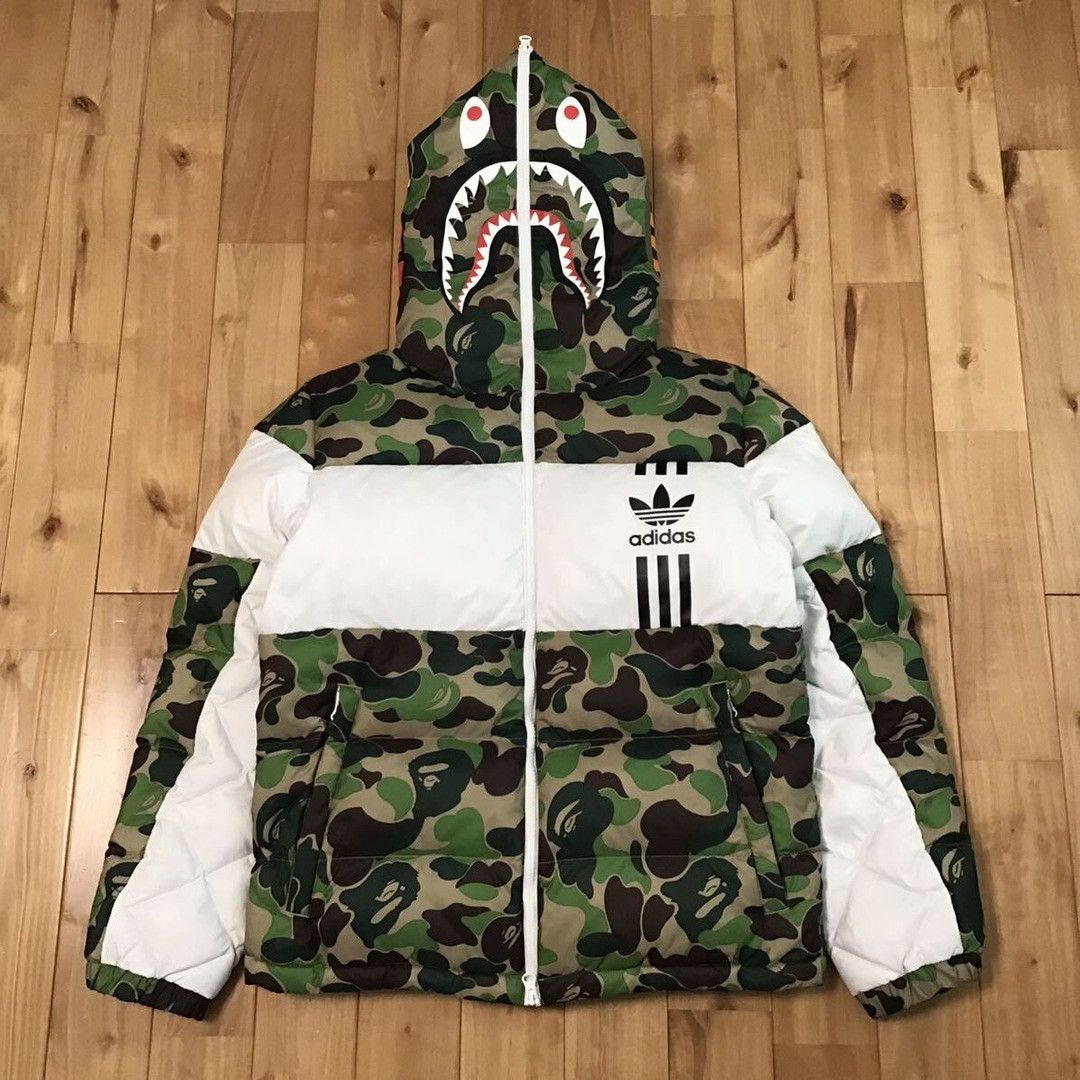 Adidas x bape puffer best sale