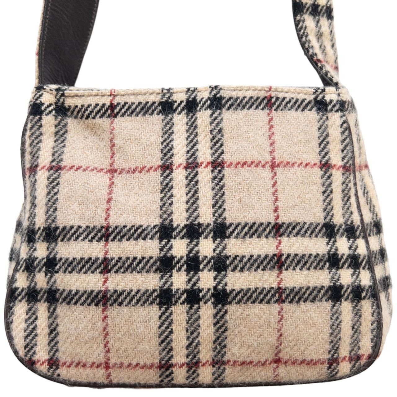 Burberry Vintage Burberry Nova Check Wool Shoulder Bag Size ONE SIZE - 1 Thumbnail