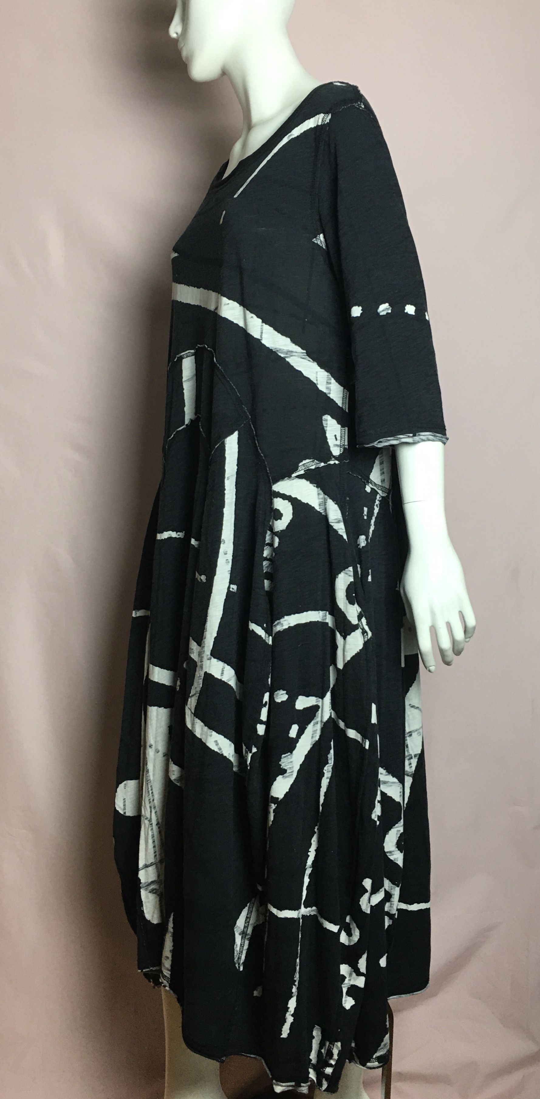 Rundholz Rundholz Avant-Garde Print Cotton Dress Size M / US 6-8 / IT 42-44 - 4 Thumbnail
