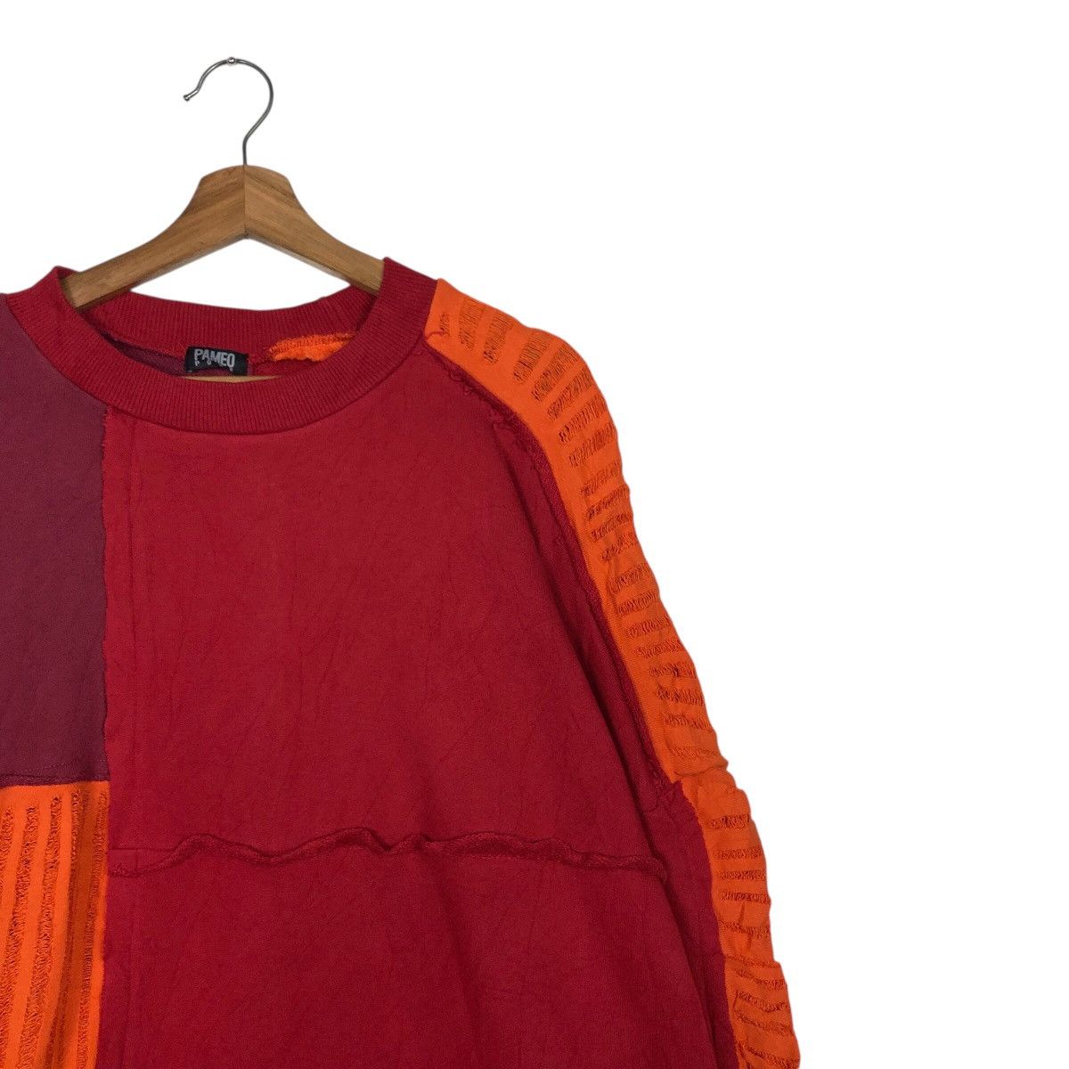 Japanese Brand 📌Vintage Sweatshirt PatchWork Design Pameo Pose Issey Miyake Size US M / EU 48-50 / 2 - 7 Thumbnail