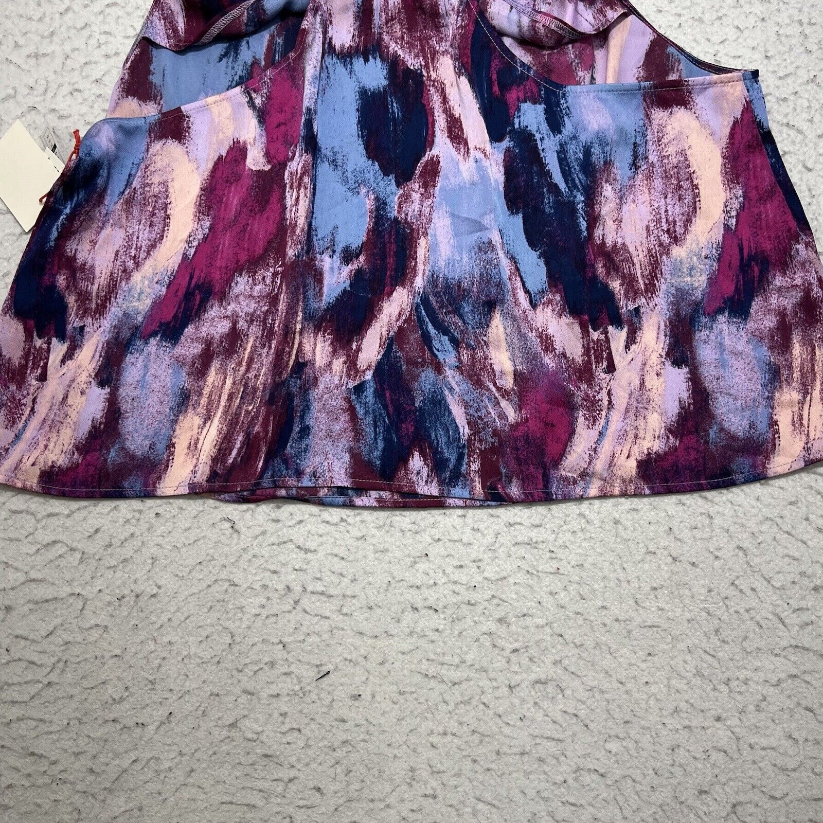 Nordstrom Open Edit Cowl Neck Satin Camisole Purple Chalk Camo Top Size XL / US 12-14 / IT 48-50 - 11 Thumbnail