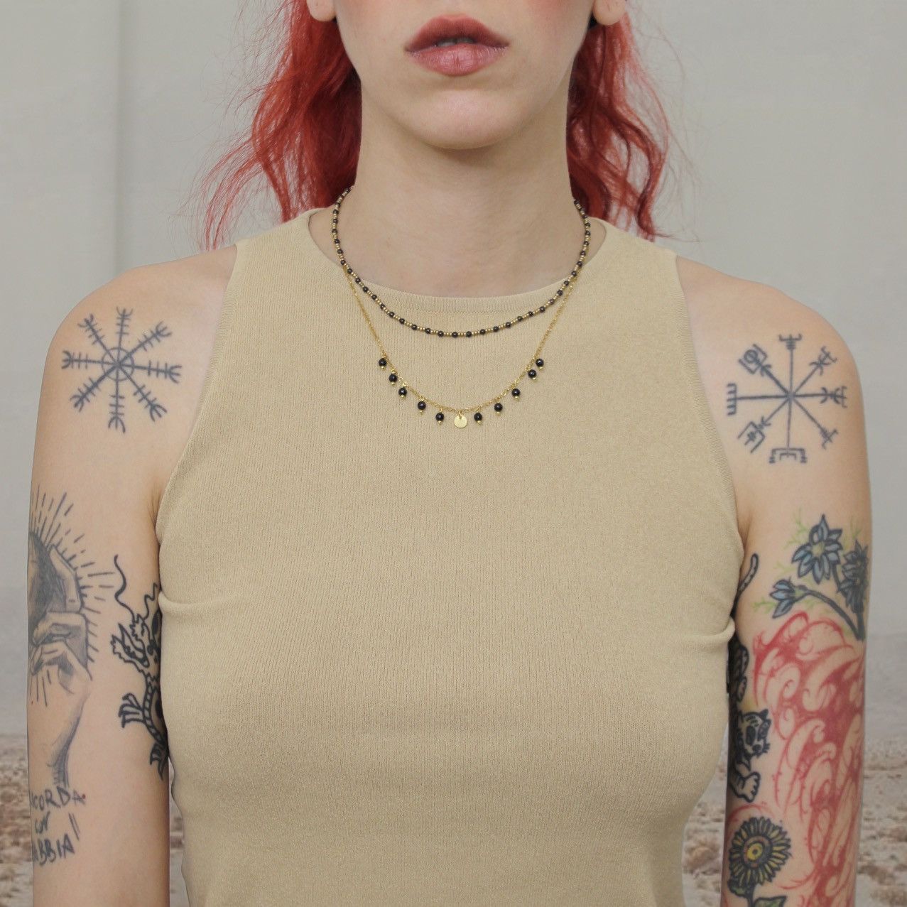 Vintage ⚱️GOLD NECKLACE SET⚱️ Size ONE SIZE - 1 Thumbnail