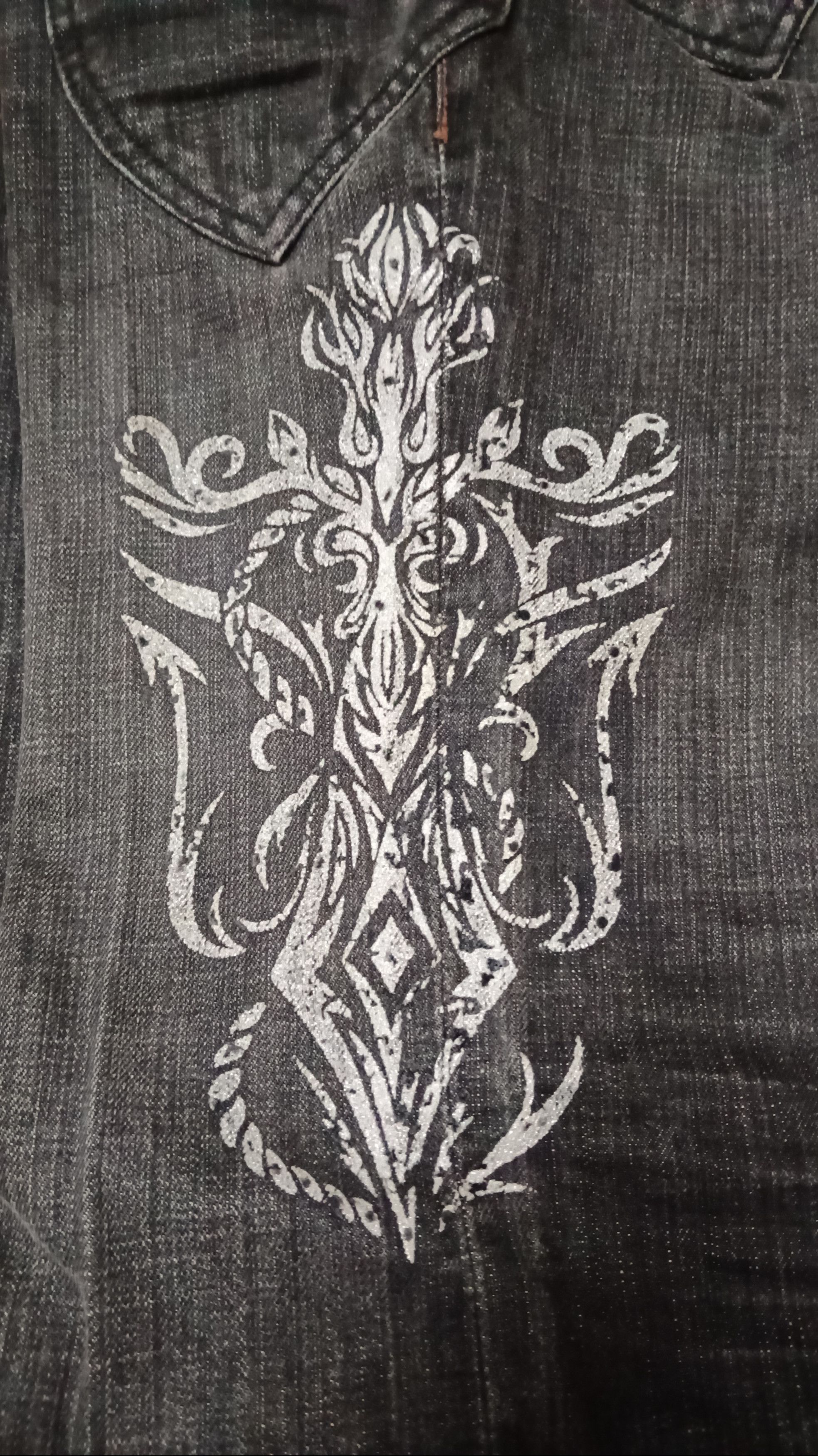 Nicole Club Nicole Club Affliction Tribal Tattoo Minimalist Flare Denim Size US 32 / EU 48 - 8 Thumbnail