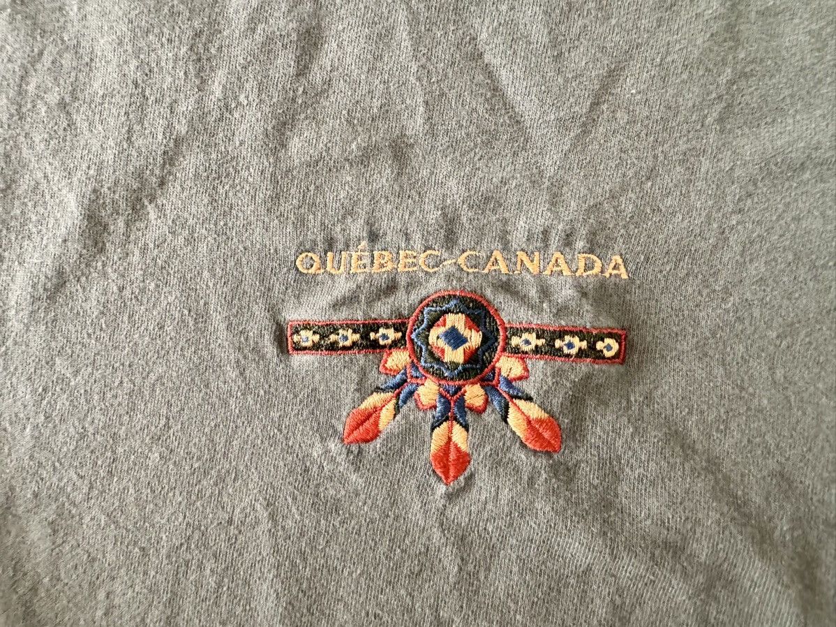ATTRACTIONS × Vintage Attraction Tag Quebec Canada Vintage Olive Green T-Shirt Size US XL / EU 56 / 4 - 3 Thumbnail