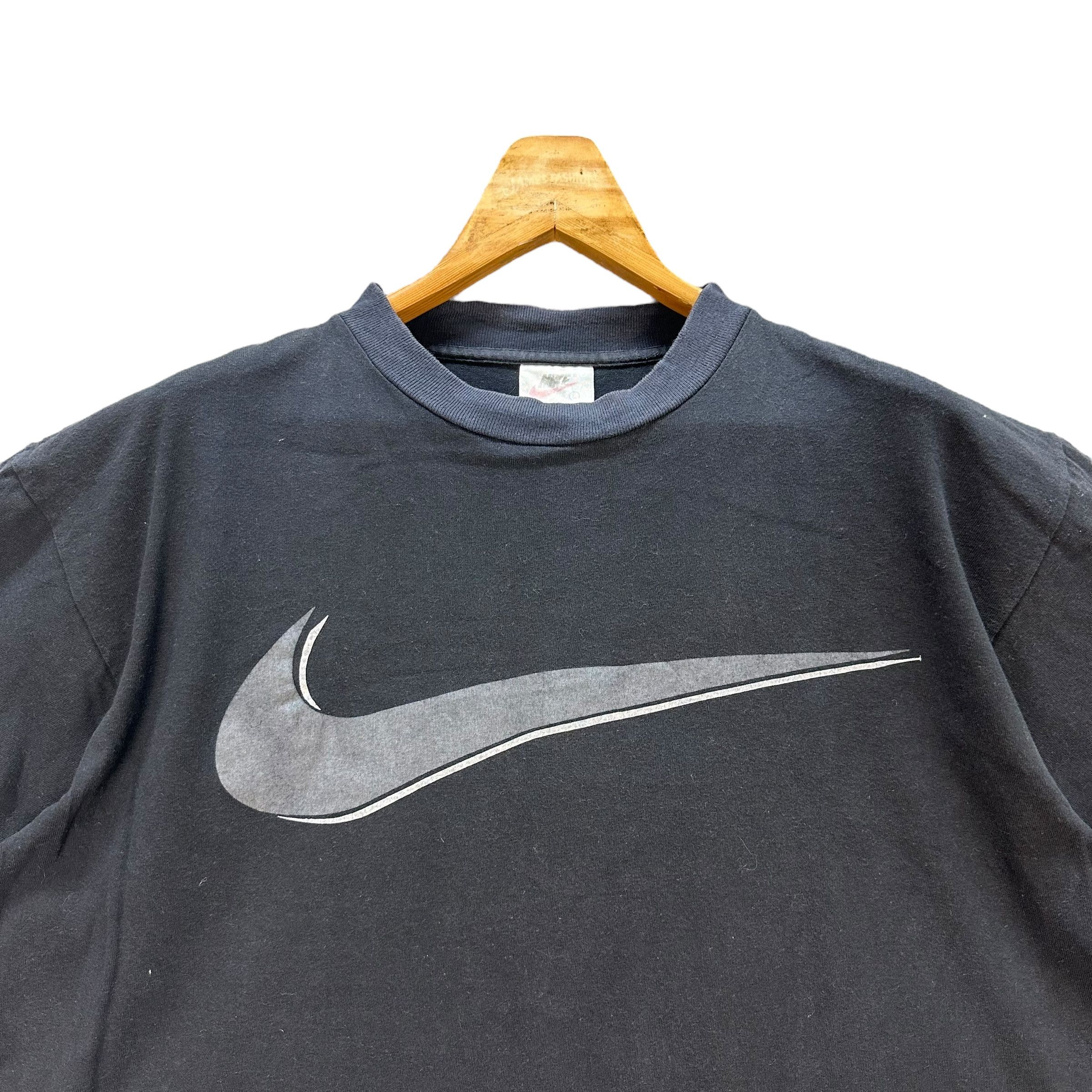 Nike Vintage 90's Nike Made In Usa Big Swoosh Tee #A2-0044 Size US L / EU 52-54 / 3 - 2 Thumbnail