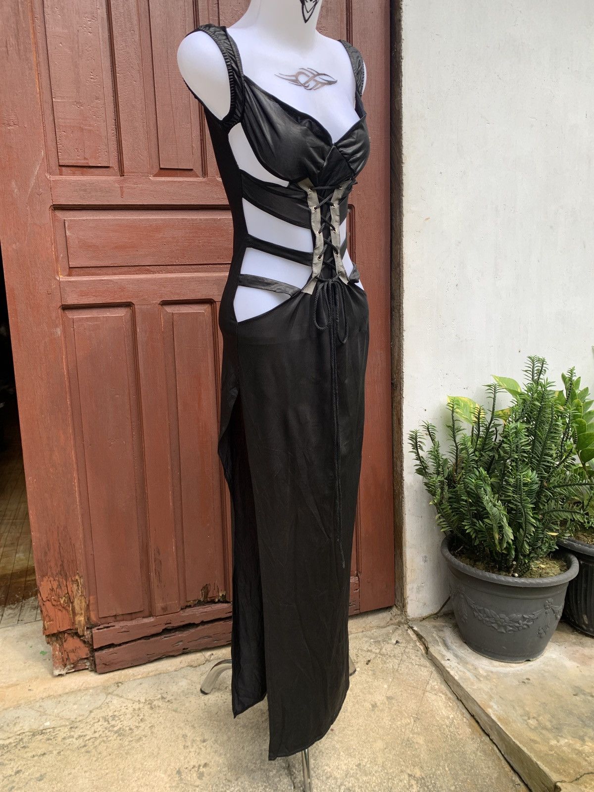 Japanese Brand × Seditionaries Sexywear Elastane Black See Though Lace Tank Dress Size S / US 4 / IT 40 - 2 Thumbnail