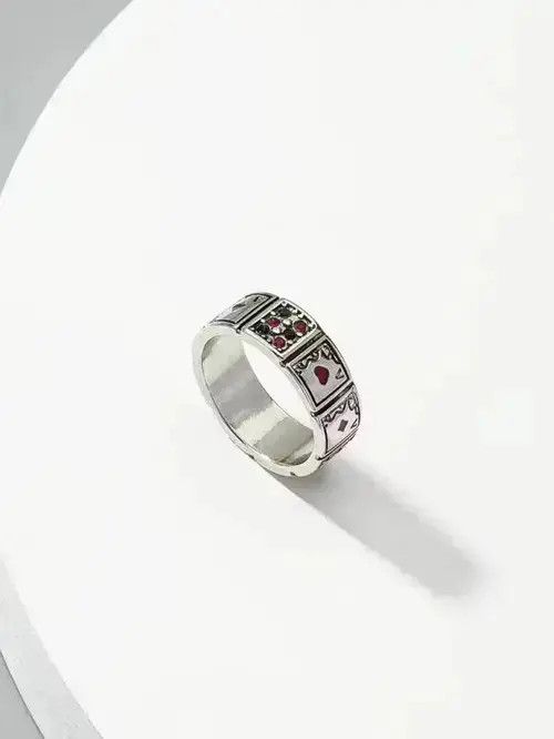 Jewelry Retro Punk Gothic Silver Ring, Men's