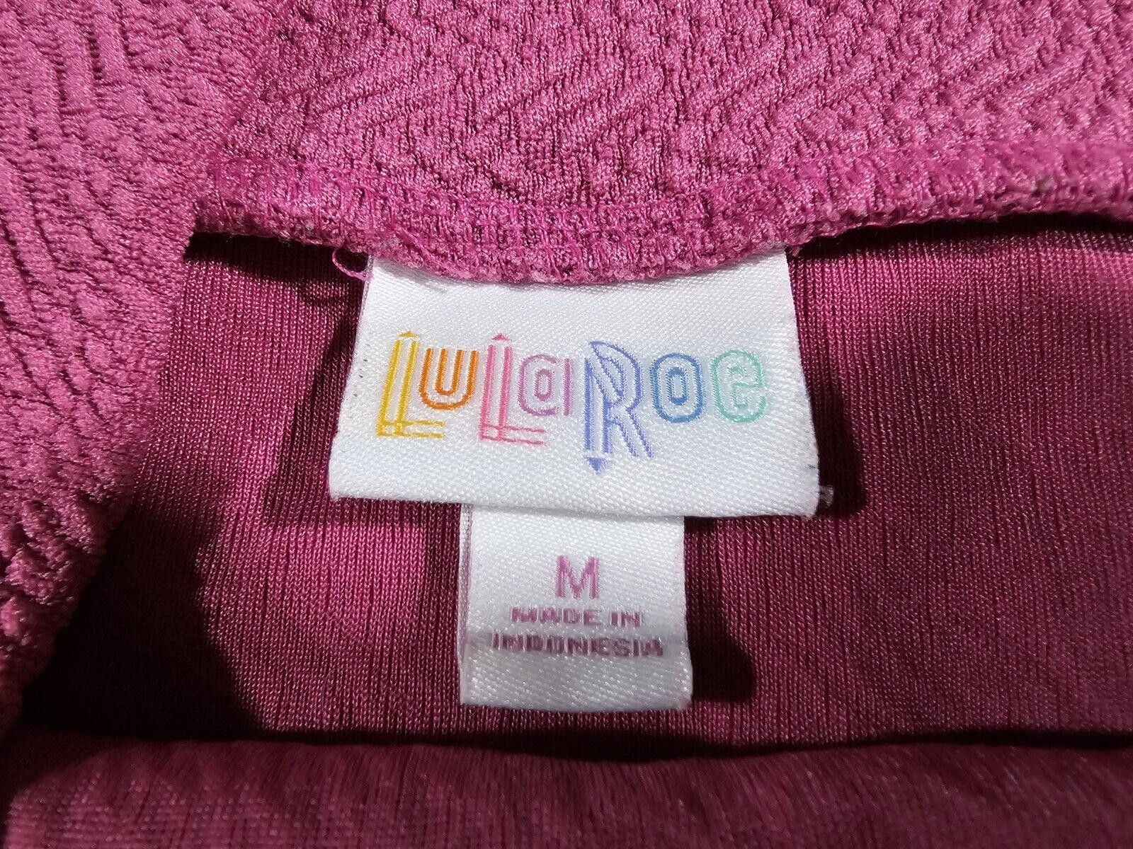 Designer LuLaRoe Skirt Medium Pink Knee Length Pull On Pencil Stretch Size 32" / US 10 / IT 46 - 4 Thumbnail