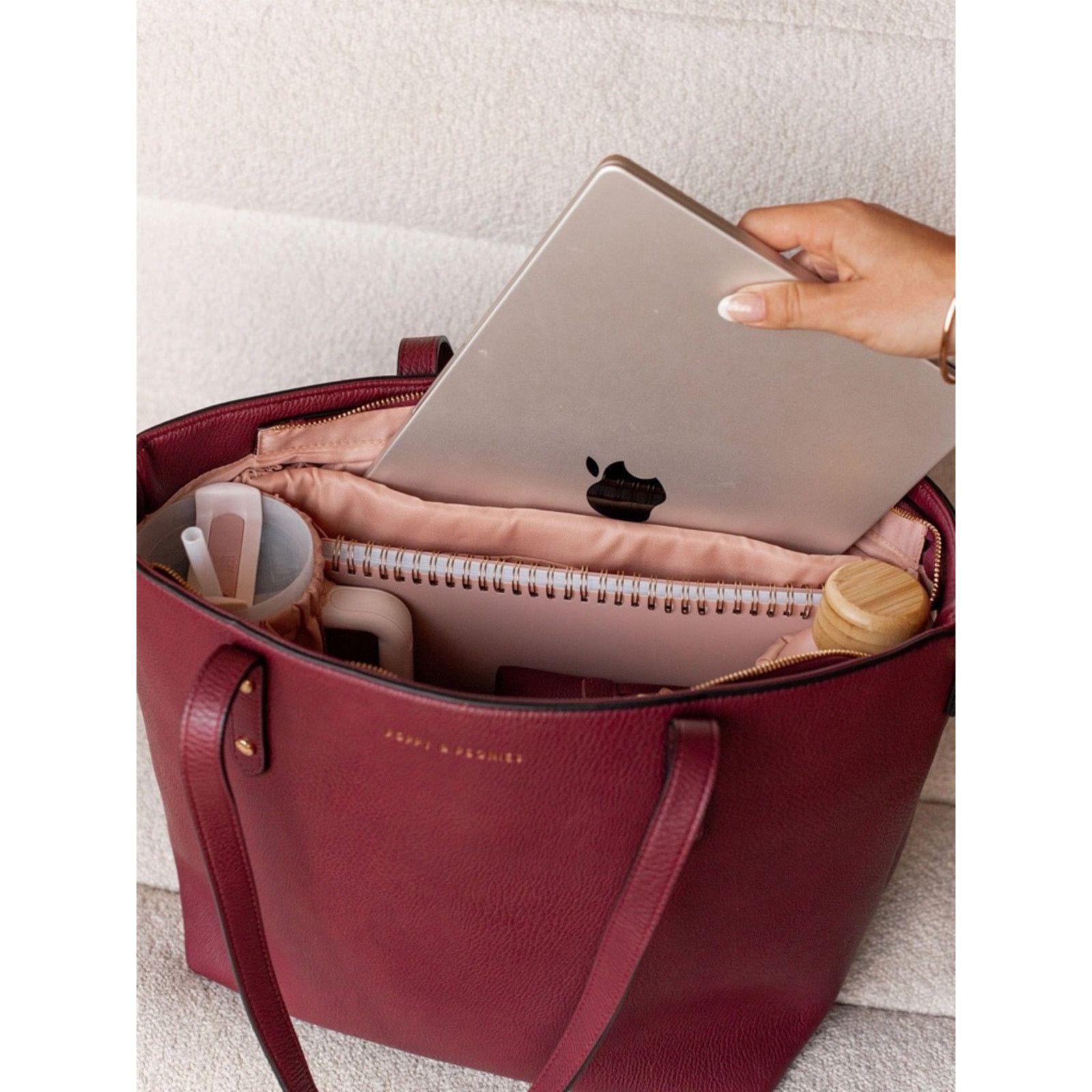 Other Poppy and Peonies 'Go-Getter' Tote Bag | Berry | Retired NEW Size ONE SIZE - 3 Thumbnail