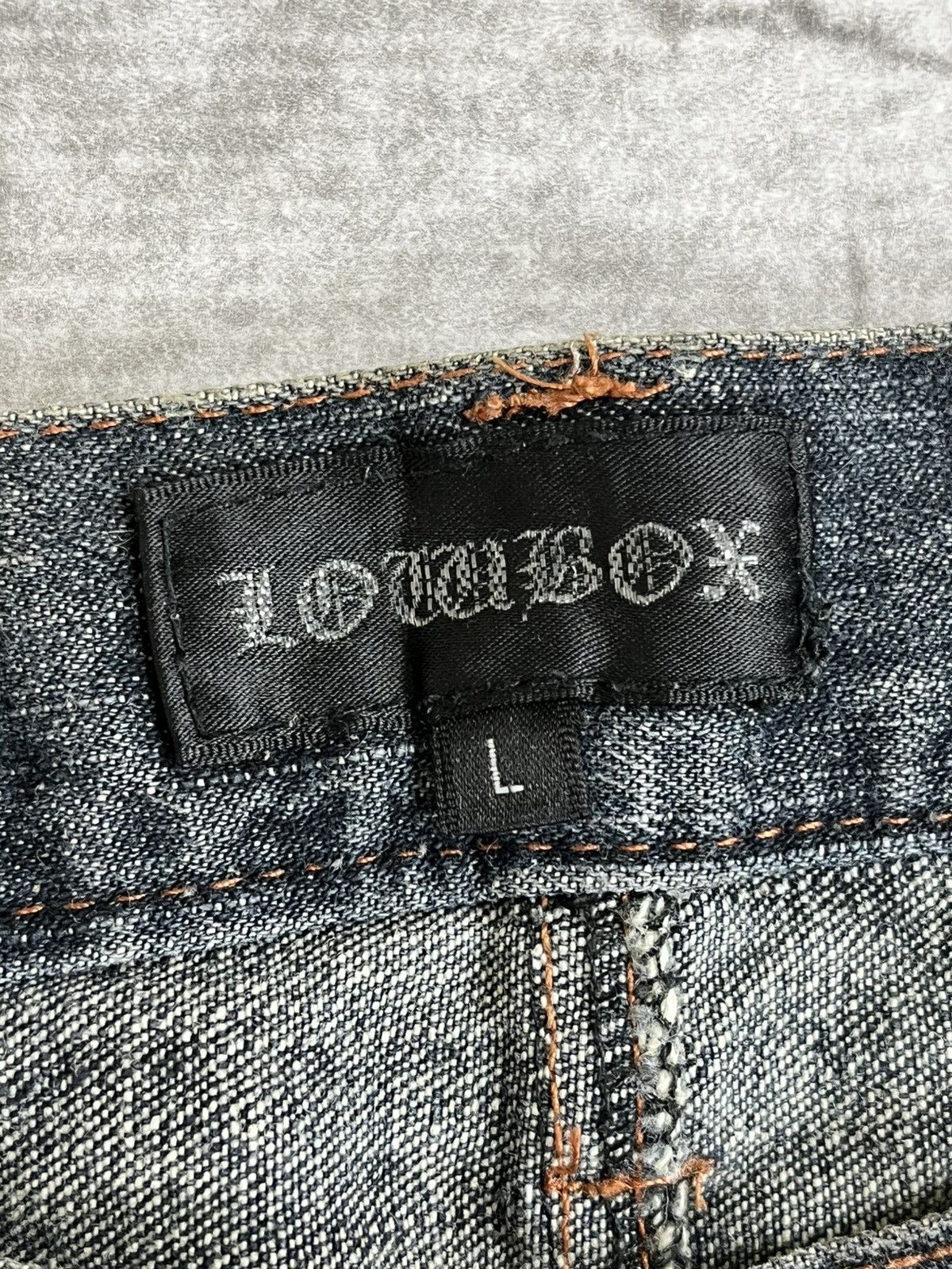 If Six Was Nine 2000s Japanese Brand Lowbox Distressed Jeans Size US 32 / EU 48 - 7 Thumbnail