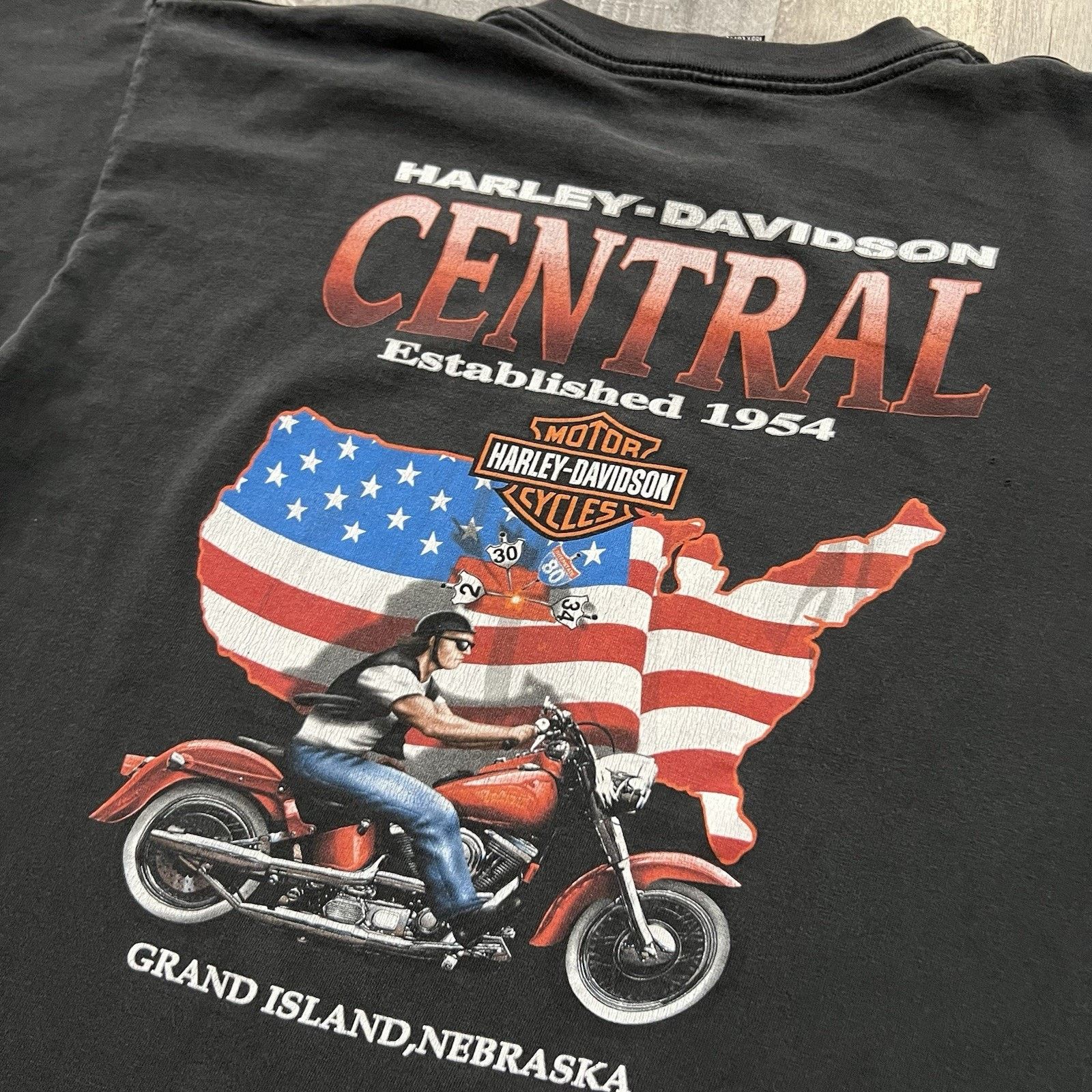 Harley Davidson VTG Harley Davdison Flames Eagle Wolf Grand Island Y2K Shirt Size US XL / EU 56 / 4 - 5 Thumbnail