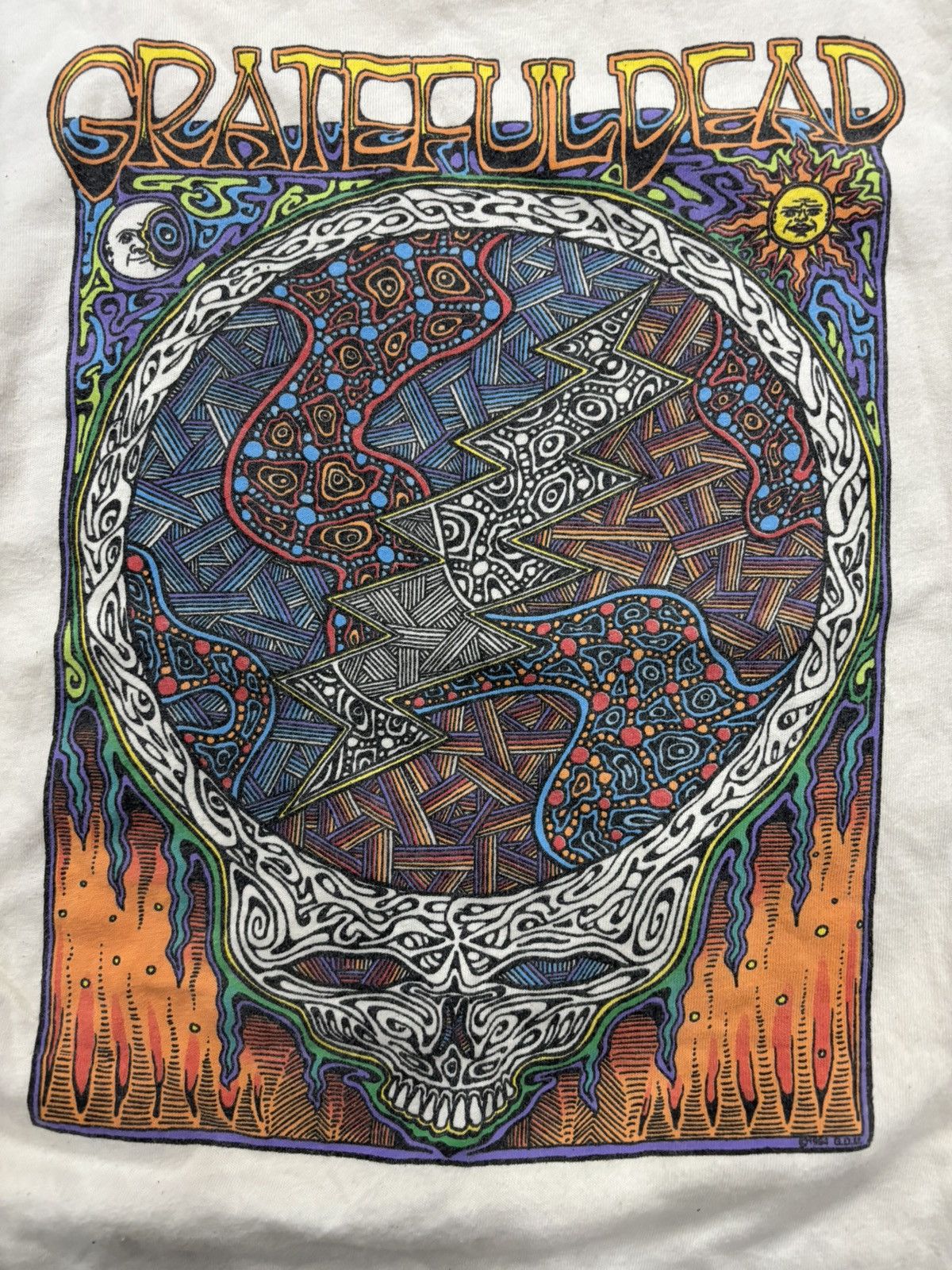 Grateful Dead × Hanes 94s Haines Great Full Dead Factal Skull Short Sleeve Size US L / EU 52-54 / 3 - 4 Thumbnail