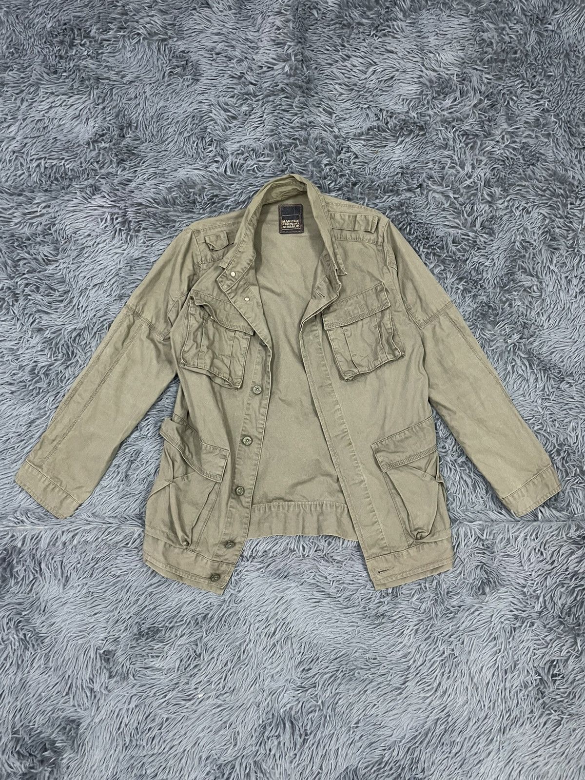Marithe + Francois Girbaud × Vintage MFG Army Shirt Slim Fit Size US M / EU 48-50 / 2 - 1 Thumbnail