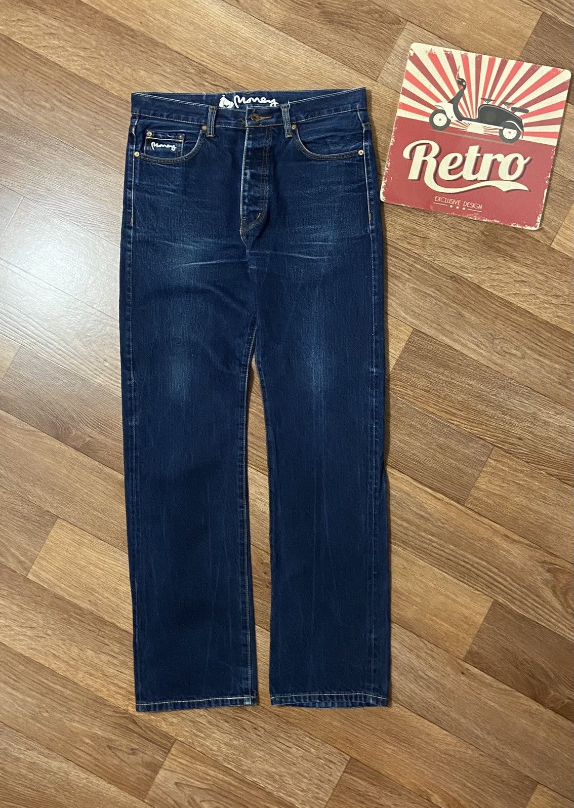 Other Vintage Money One Dollar 💵 Denim Jeans Size US 32 / EU 48 - 3 Thumbnail
