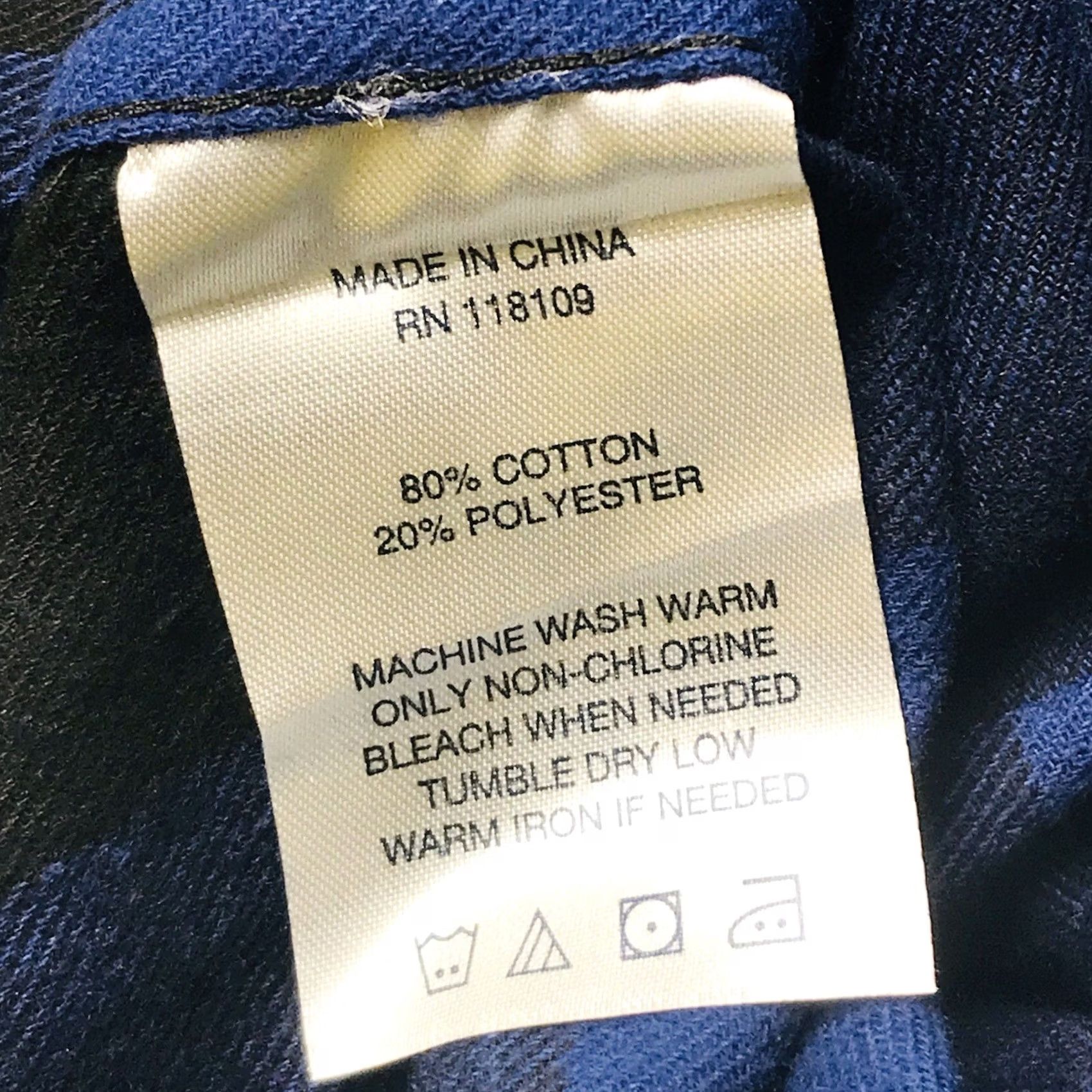 Vintage Smith’s Workwear Men Blue/Black Easy Fit Flannel Shirt L Long Sleeve Button-Up Plaid (Cotton Blend) Size US L / EU 52-54 / 3 - 4 Thumbnail