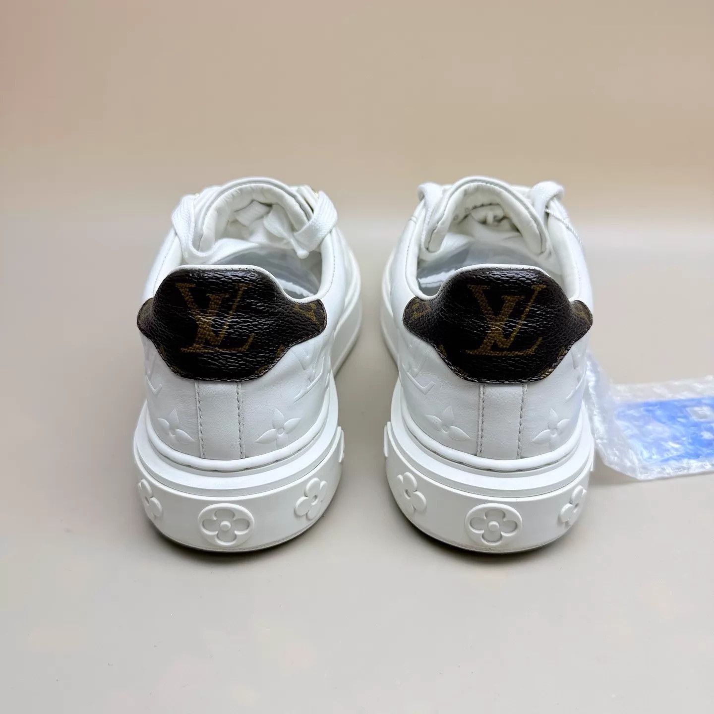 Louis Vuitton LV Monogram White Brown Platform Shoes 99 New 35.5 Size US 5 / IT 35 - 3 Thumbnail