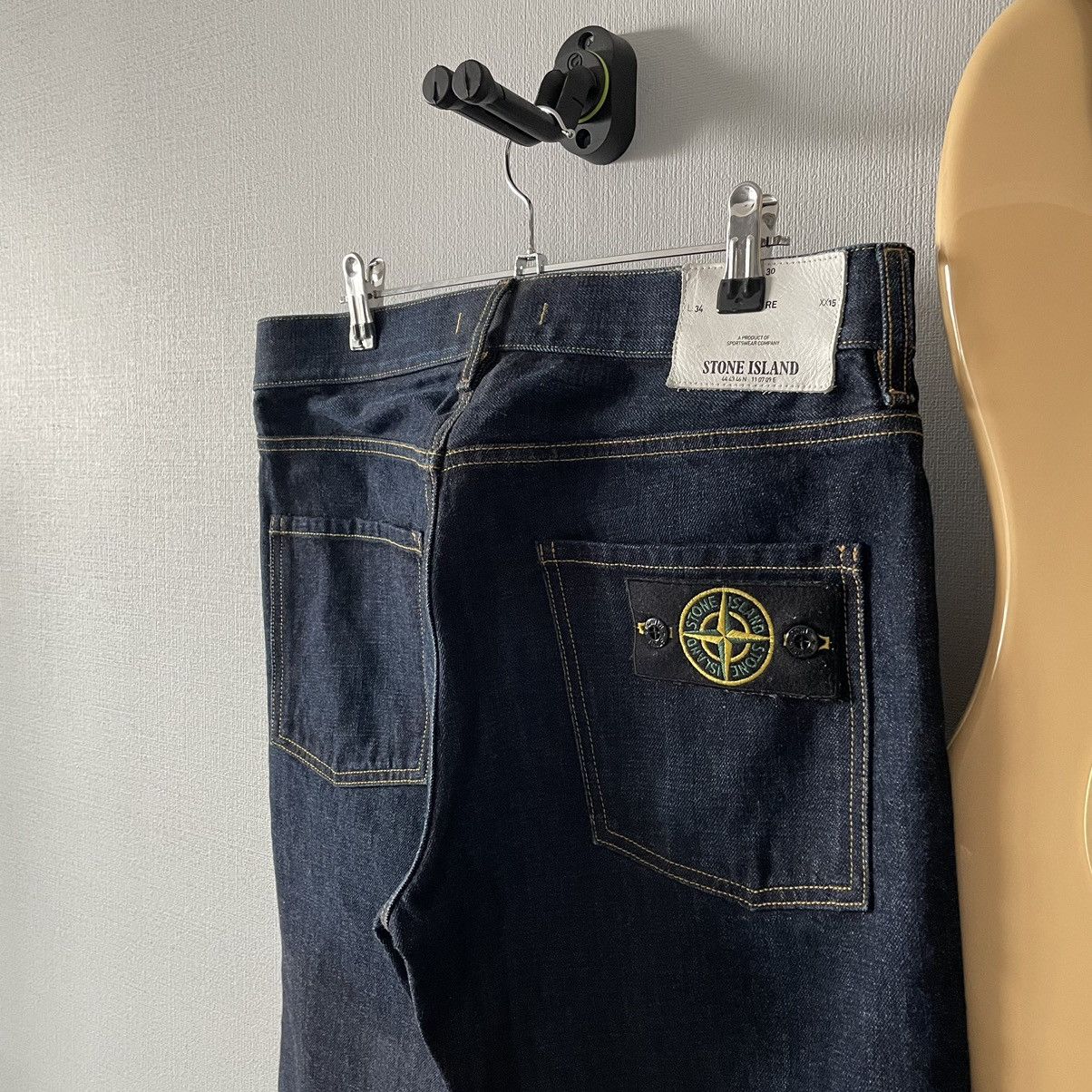 image of Stone Island Denim Selvedge Jeans in Navy, Men's (Size 30)