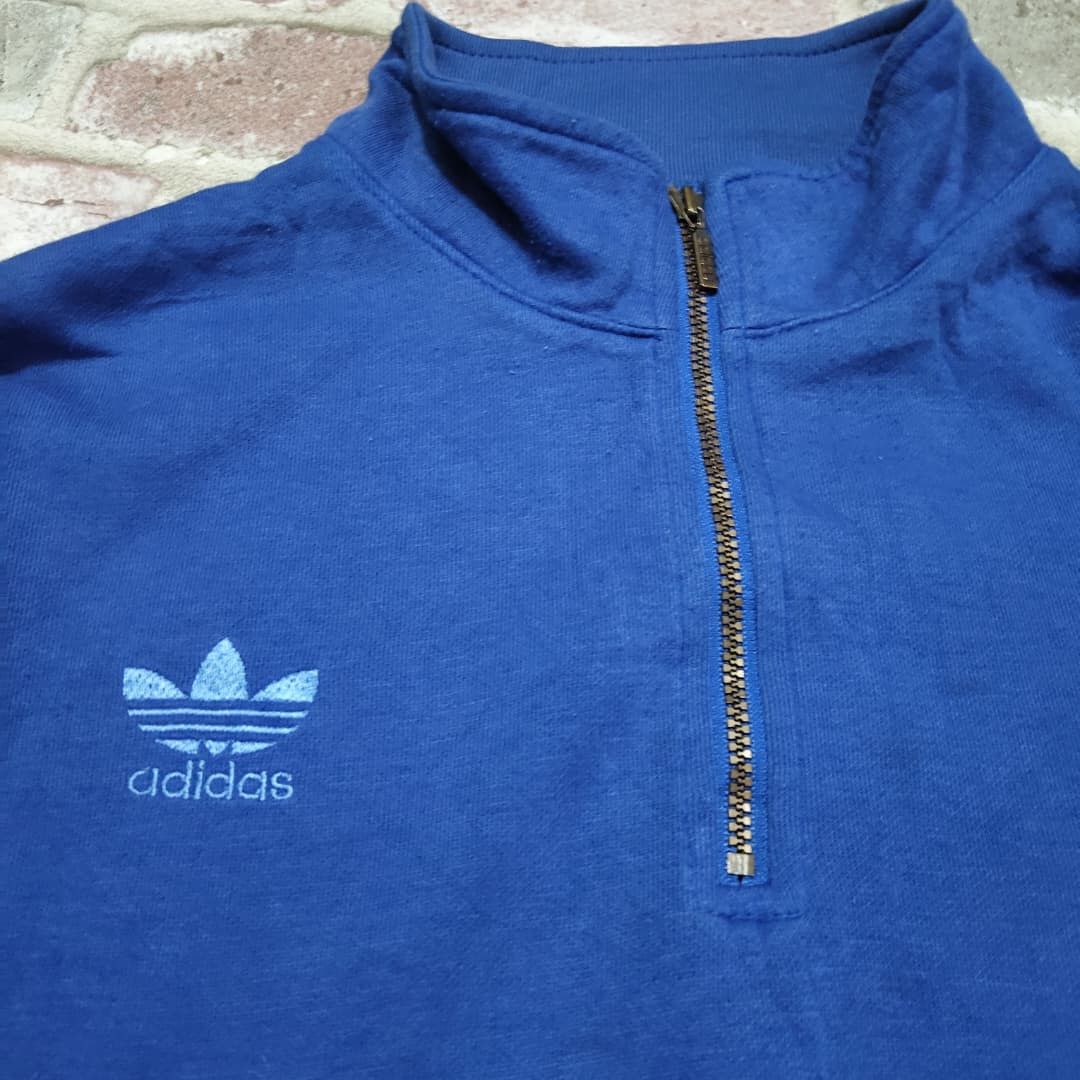 Adidas Vintage Adidas Half Zipper Sweatshirt Size US L / EU 52-54 / 3 - 2 Thumbnail