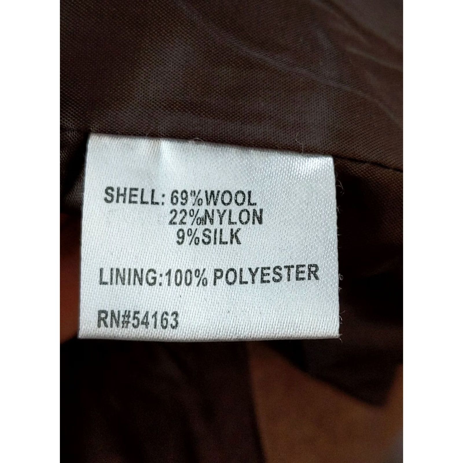 Calvin Klein Calvin Klein Coat Womens 4 Brown Wool Silk Blend Button Front Classic Jacket Pea Coat Lined Pockets Logo Button Front Size S / US 4 / IT 40 - 6 Thumbnail