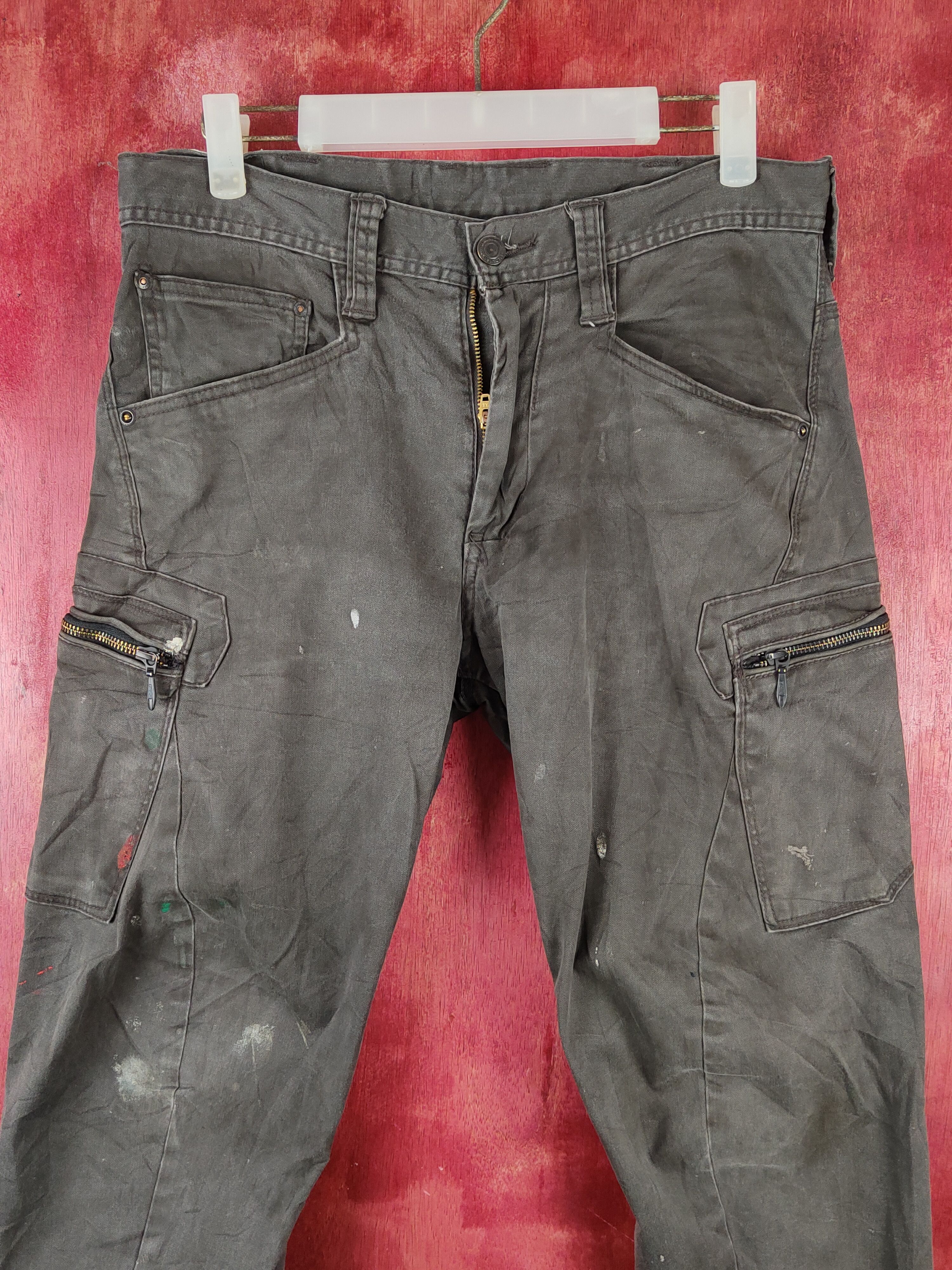 Japanese Brand Evenriver Dark Brown Multipocket Tactical Cargo Pants #S2397 Size US 30 / EU 46 - 2 Thumbnail