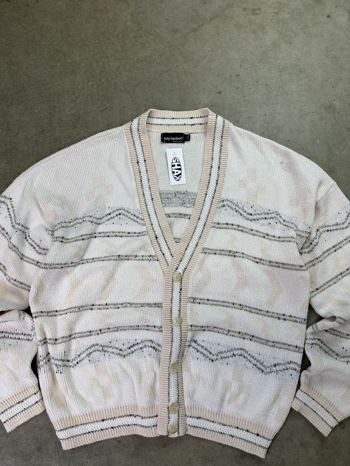 Vintage vintage tony lambert knit cardigan sweater large Size US L / EU 52-54 / 3 - 4 Thumbnail