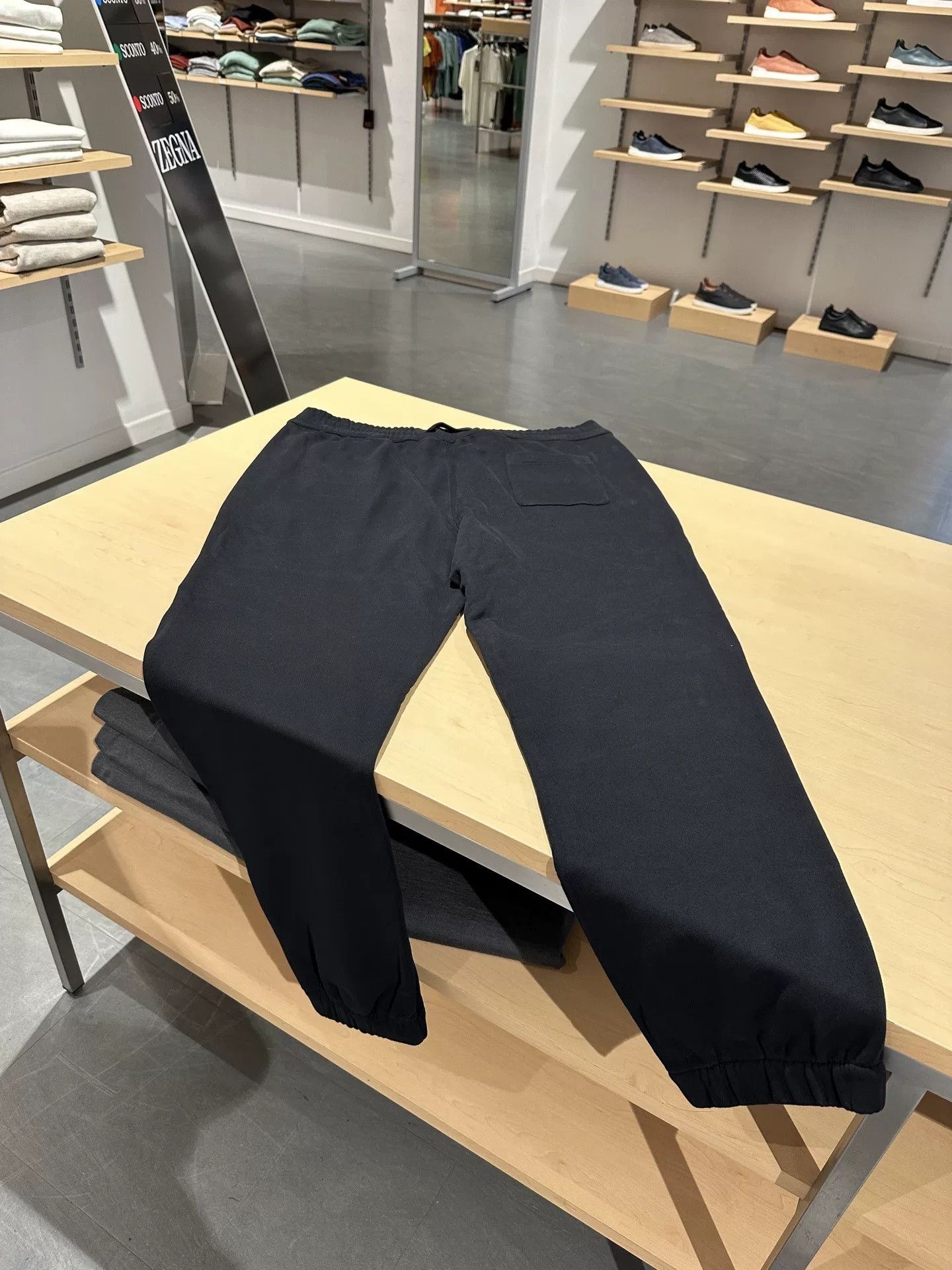 Ermenegildo Zegna Zegna Men's Black Winter Sweatpants Size US 36 / EU 52 - 6 Thumbnail