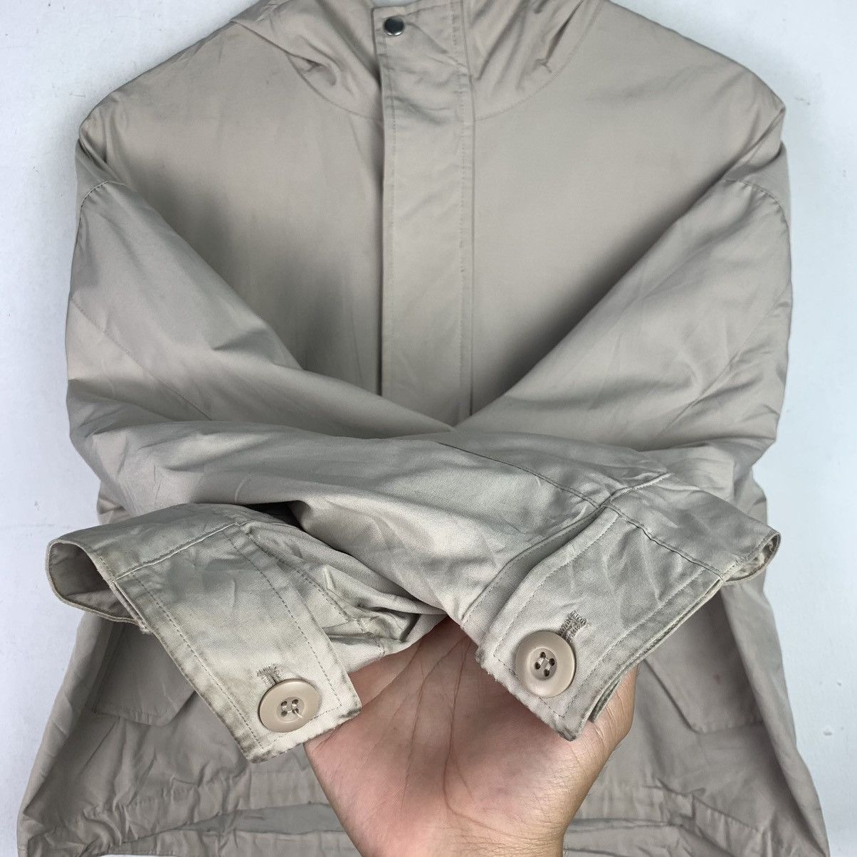 Japanese Brand × Vintage Vtg Jeanasis Hooded Zip Up Jacket Size US L / EU 52-54 / 3 - 7 Thumbnail
