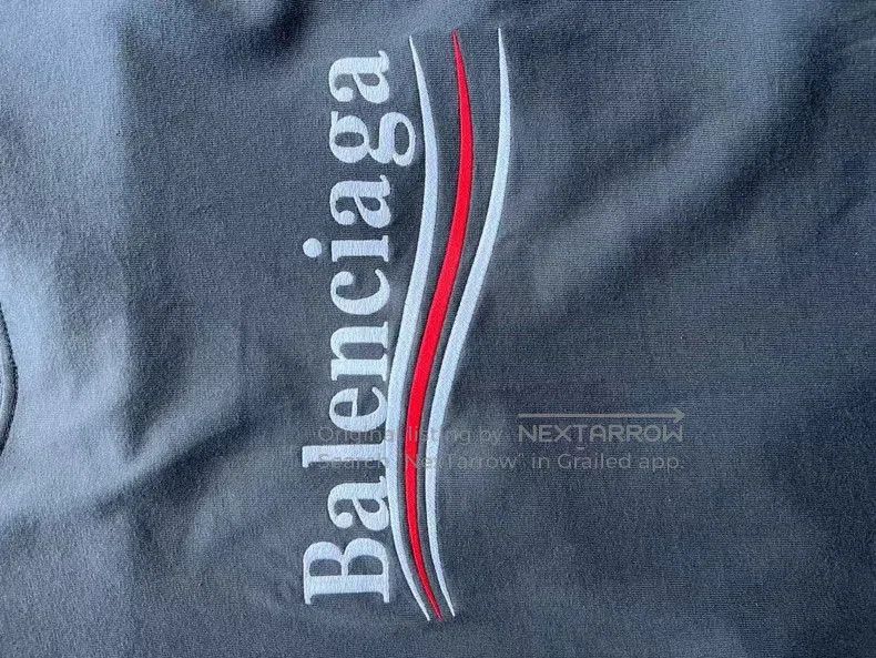 Balenciaga Balenciaga Gray Coke Embroidered Tee S. Size US S / EU 44-46 / 1 - 6 Thumbnail