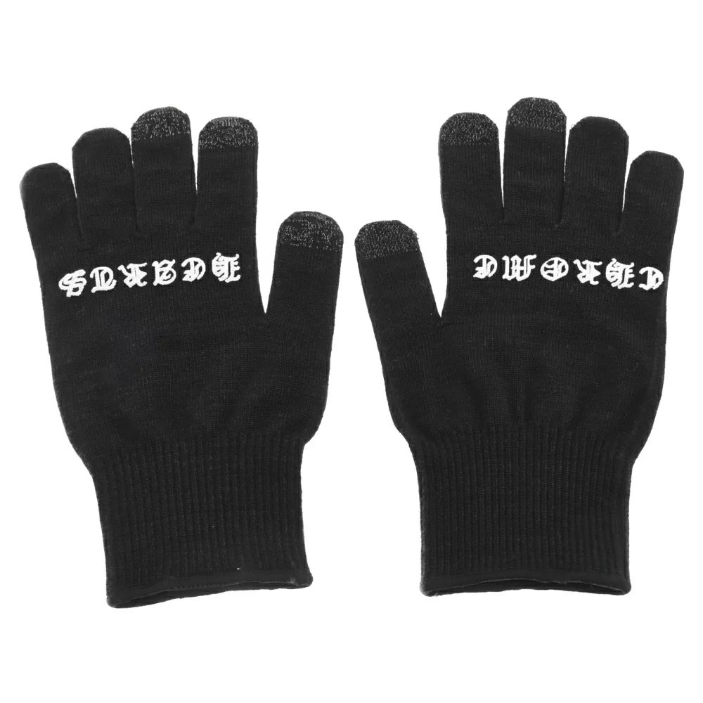 Pre-owned Chrome Hearts Work Gloves In Black