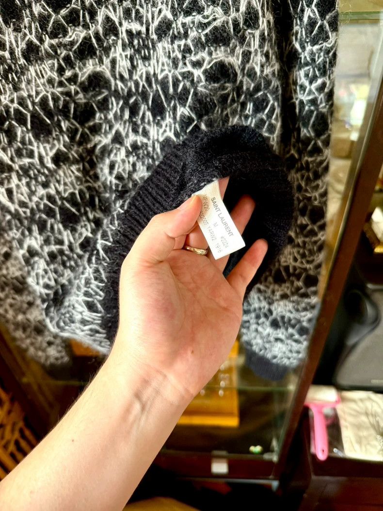 Saint Laurent Paris Saint Laurent Paris 20 FW runway black and white mohair kn Size US M / EU 48-50 / 2 - 6 Thumbnail