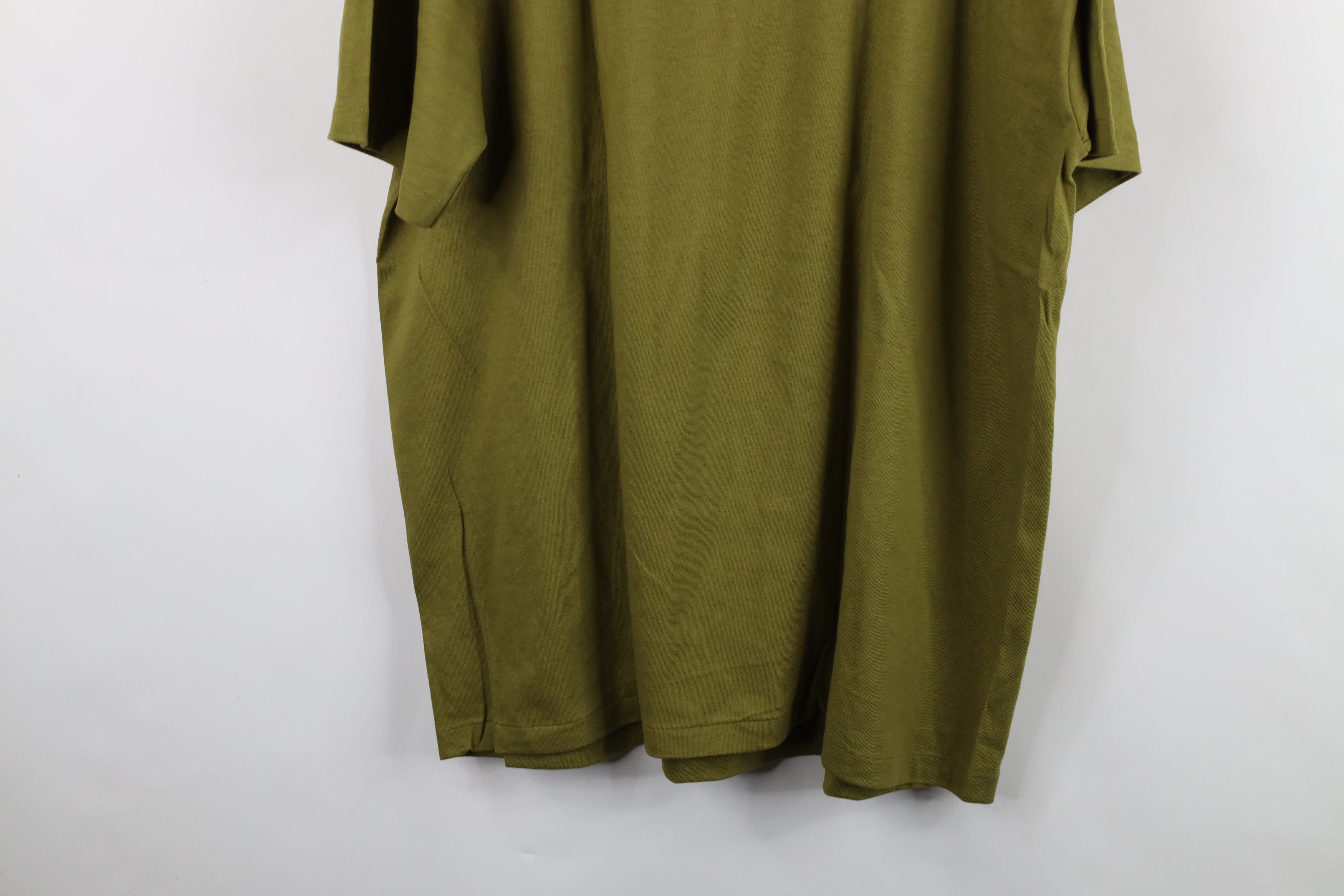 Vintage Vintage 90s Streetwear Blank Short Sleeve T-Shirt Green USA Size US XXL / EU 58 / 5 - 11 Thumbnail