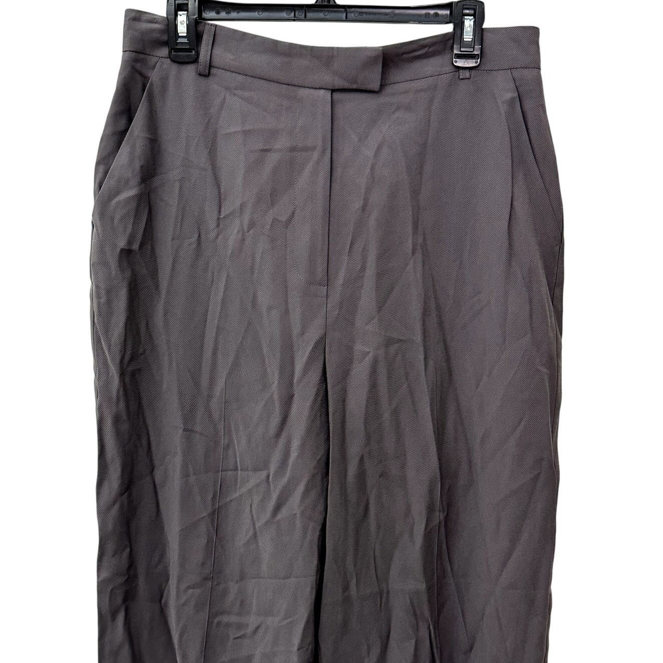 Topshop Topshop Slack Pants Wide Leg Flat Front Gray Women's 10 NWT Size 32" / US 10 / IT 46 - 2 Thumbnail