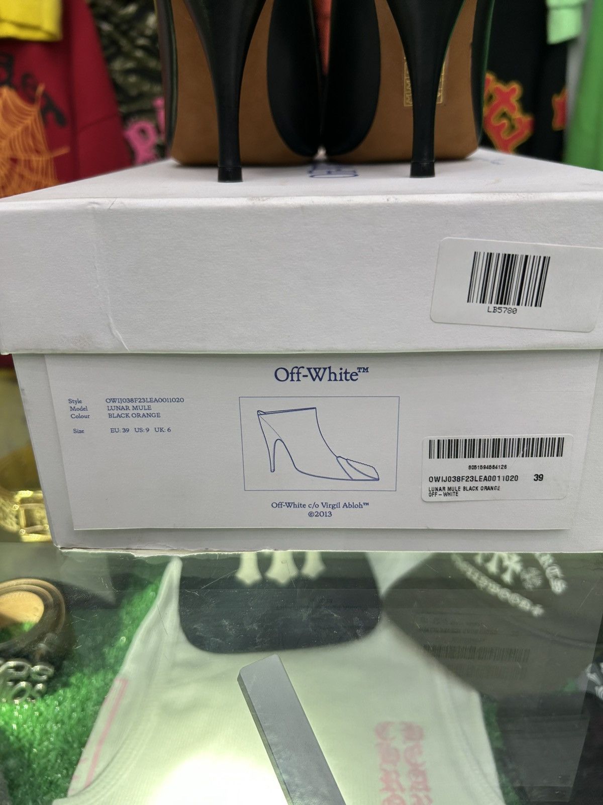 Off-White Off-White Womens Lunar Mule Black Orange Pre-Owned Size 9 Size US 9 / IT 39 - 7 Thumbnail