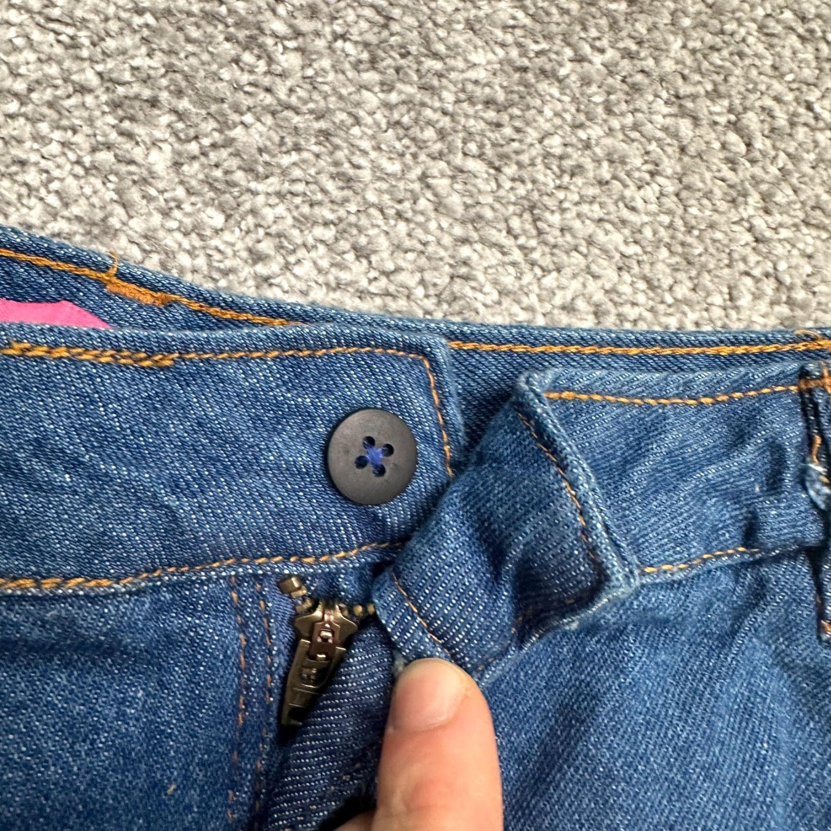 Vintage Woman Within Jeans Womens 12W Blue Denim Straight 31x30 5-Pocket Casual NWOT Size 34" / US 12 / IT 48 - 3 Thumbnail