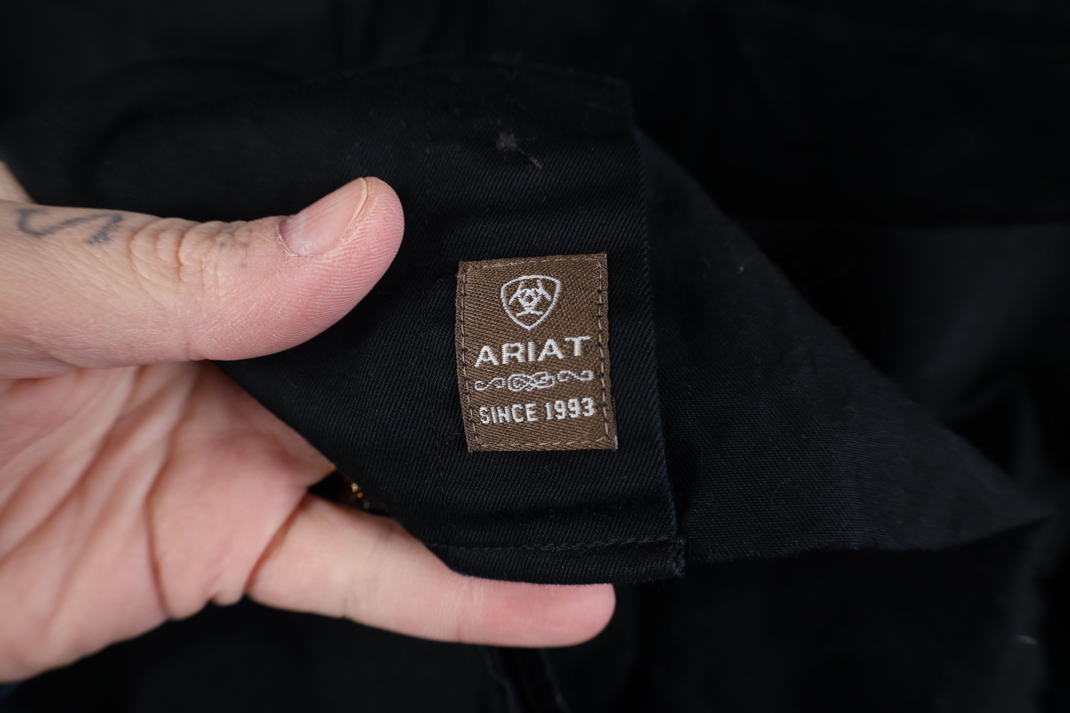 Ariat Ariat Heavyweight Collared Button Down Shirt Workwear Black Size US XL / EU 56 / 4 - 9 Thumbnail