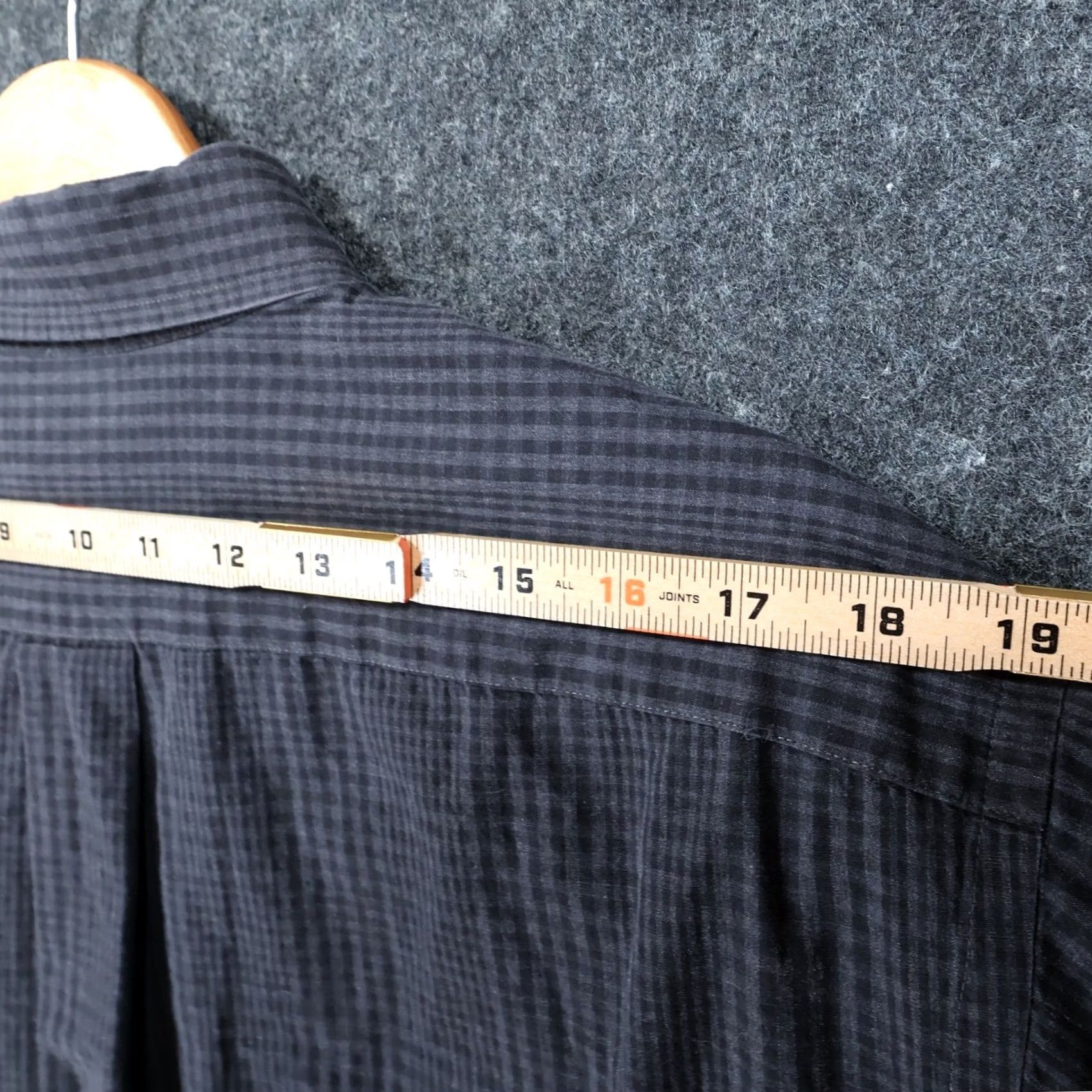 Roundtree & Yorke Roundtree & Yorke Shirt Mens L Black Button Down Gingham Plaid Cotton Size US L / EU 52-54 / 3 - 6 Thumbnail