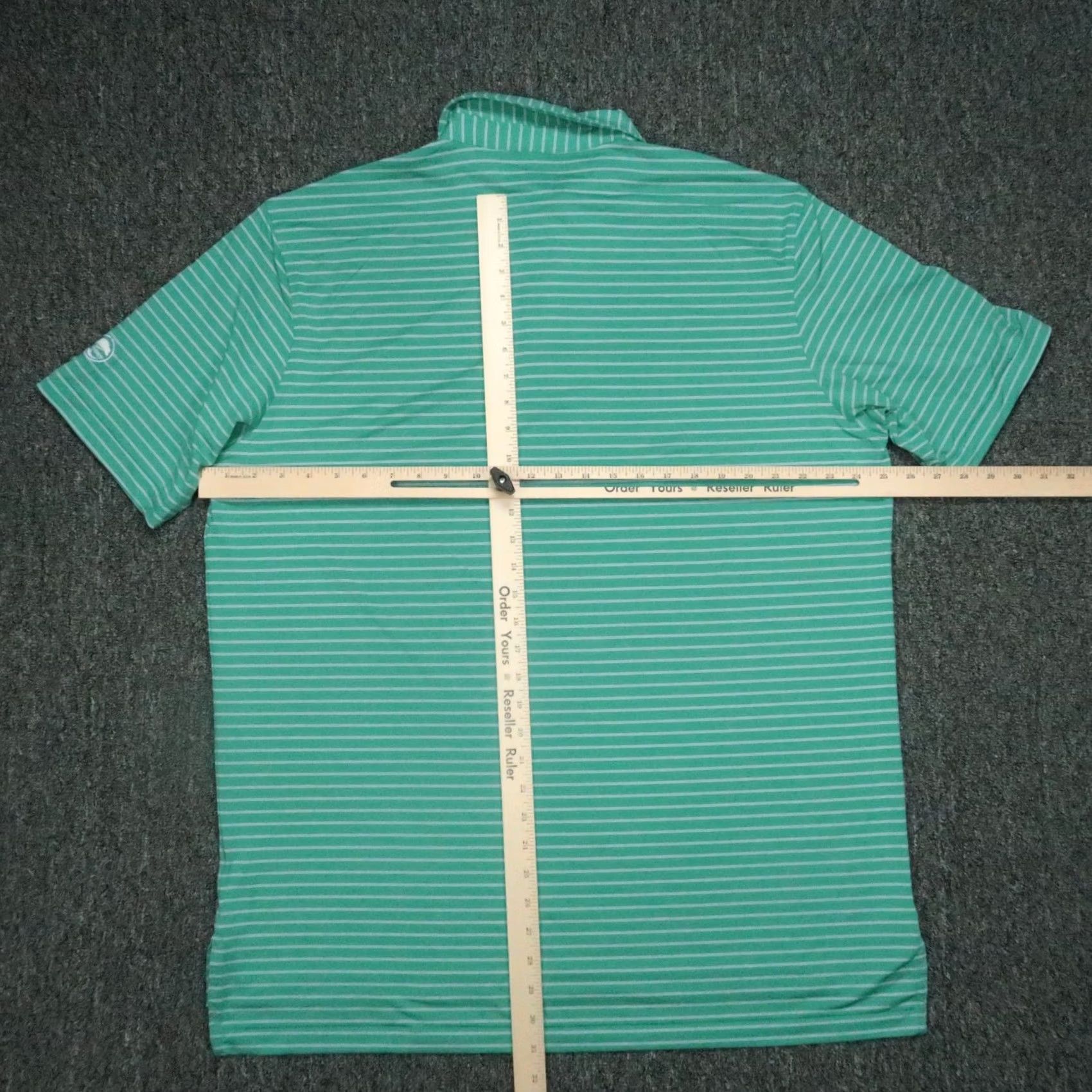 Peter Millar VINTAGE Peter Millar Shirt Mens XL Green Striped Polo Exercises? (Note: No additional text allowed) Size US XL / EU 56 / 4 - 7 Thumbnail