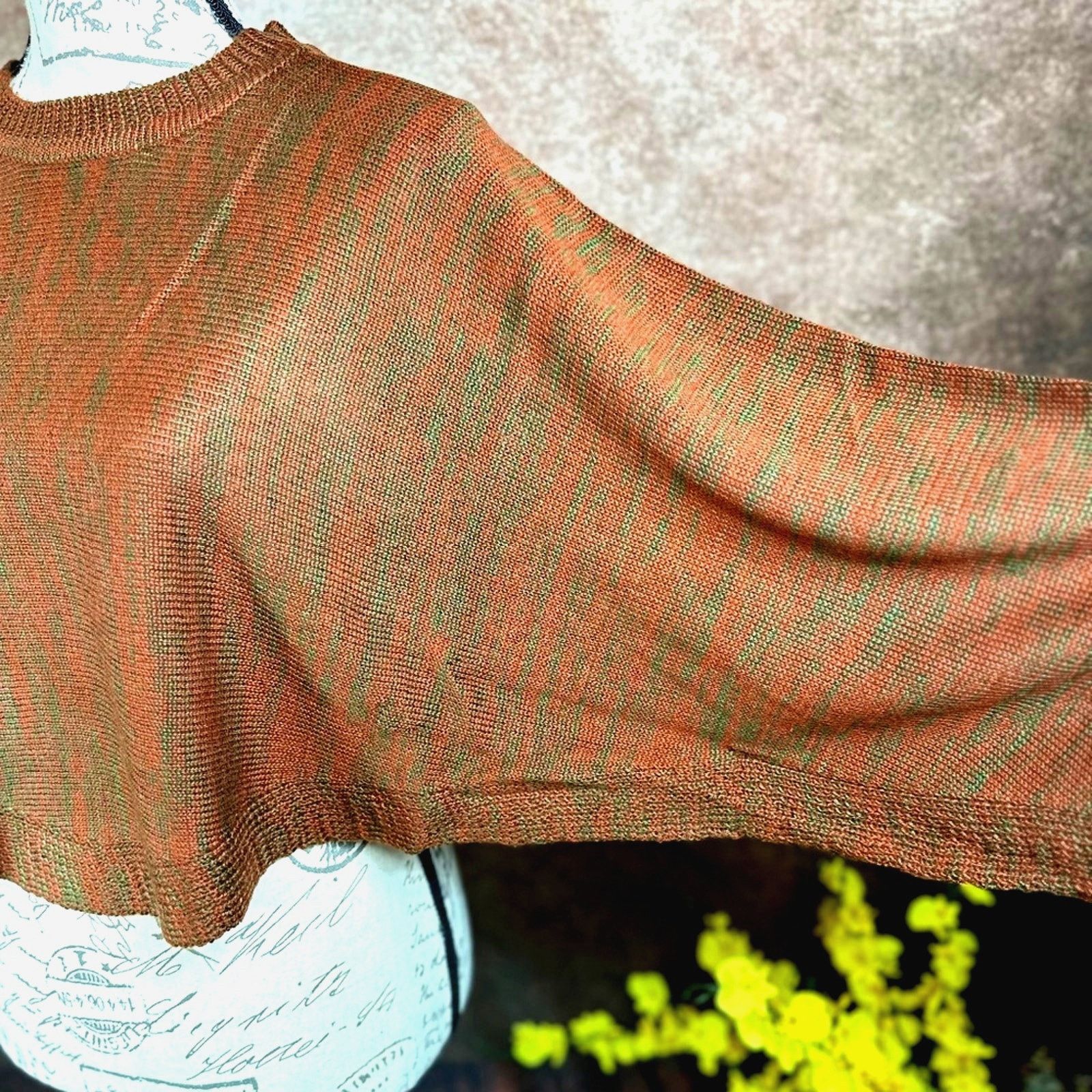 Other Olivaceous Cropped Sweater/Shawl - Fall Harvest - size M/L Size M / US 6-8 / IT 42-44 - 11 Thumbnail