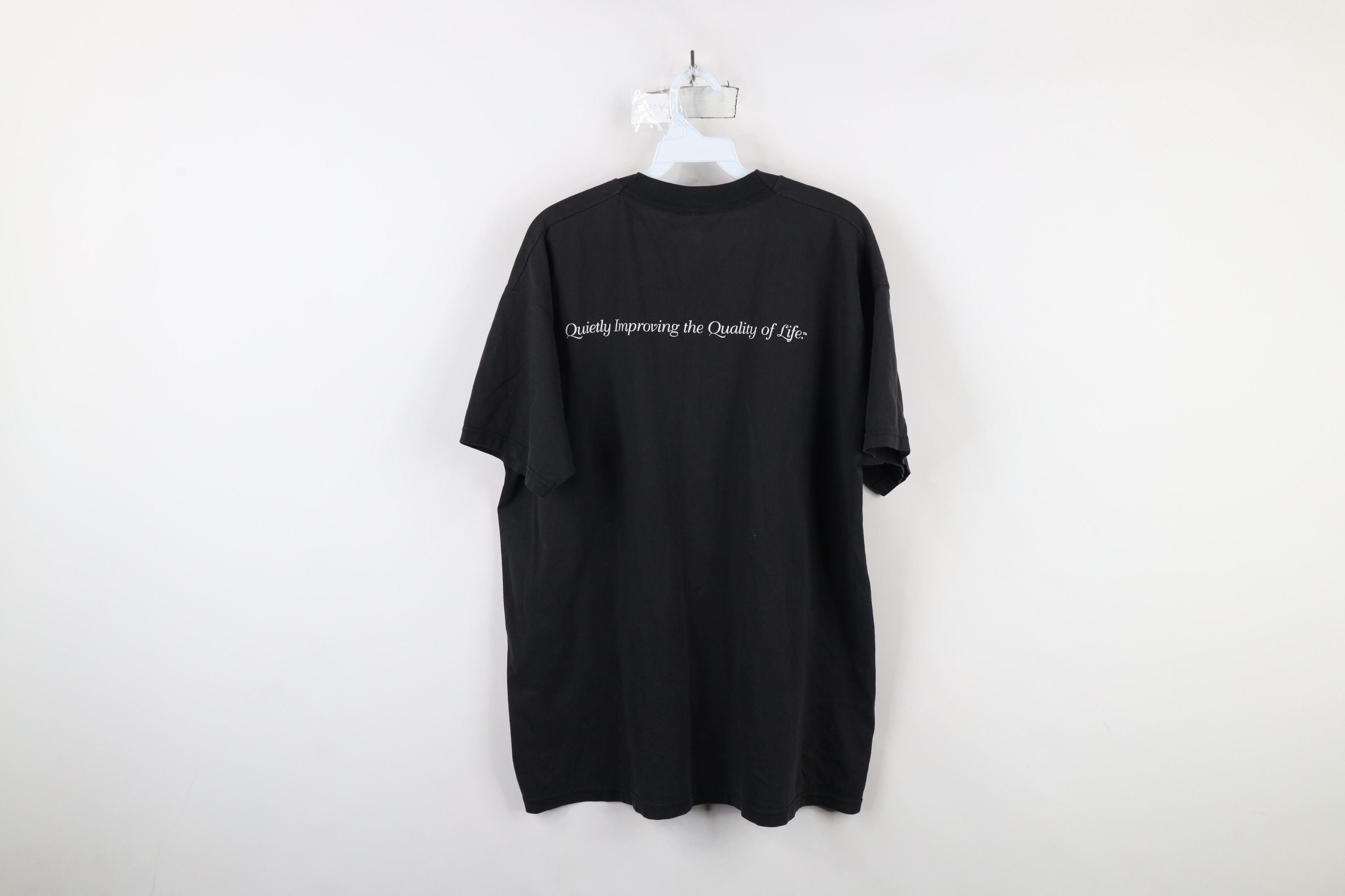 Vintage Vintage 90s Spell Out Rohm and Haas Chemicals T-Shirt Black Size US XL / EU 56 / 4 - 9 Thumbnail
