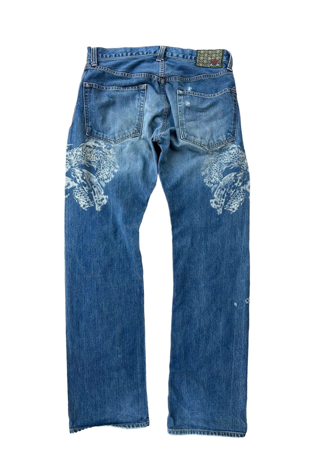 Eternal Eternal dragon printed denim jeans Size US 32 / EU 48 - 10 Thumbnail