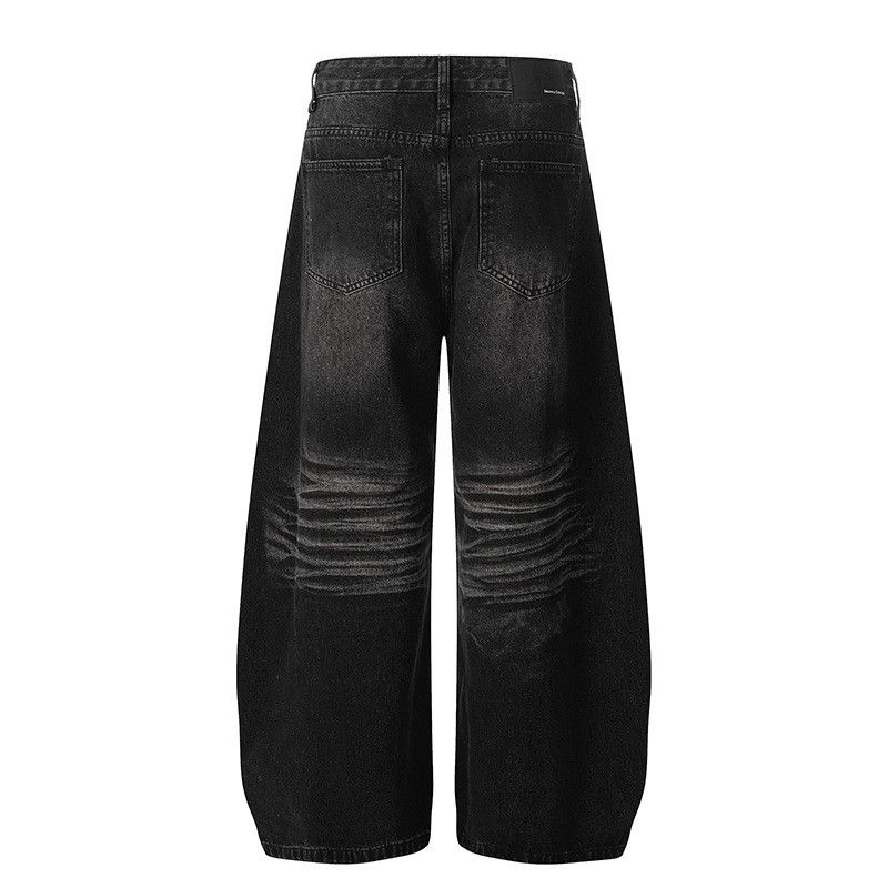 Vintage American retro washed whiskered black jeans Size US 32 / EU 48 - 2 Thumbnail