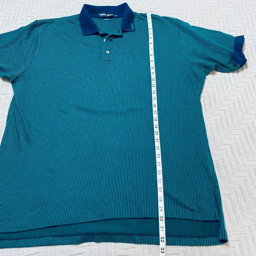 Polo Ralph Lauren Polo Ralph Lauren green stripe polo Size US XXL / EU 58 / 5 - 6 Thumbnail