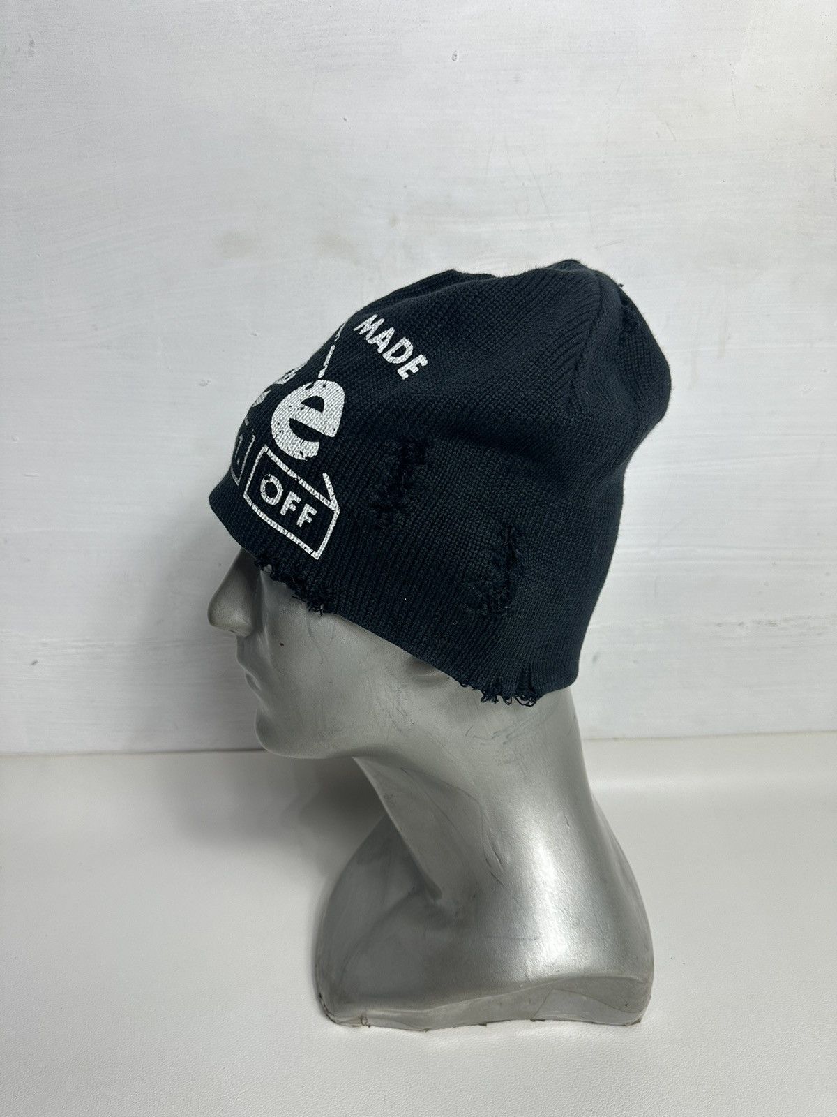 Lee Lee Distressed Punk Bondage Design Beanie hats Size ONE SIZE - 3 Thumbnail