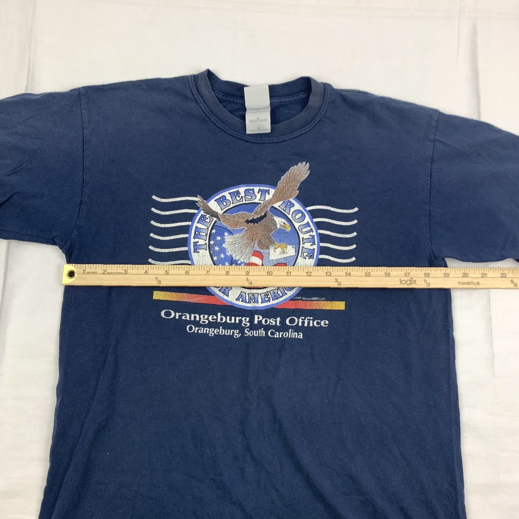 Gildan VINTAGE Orangeburg Post Office T Shirt Adult Medium Blue US Mail Y2K 90s Mens T-Shirt M Blue American US Mail Y2K Vintage Shirt Size US M / EU 48-50 / 2 - 6 Thumbnail