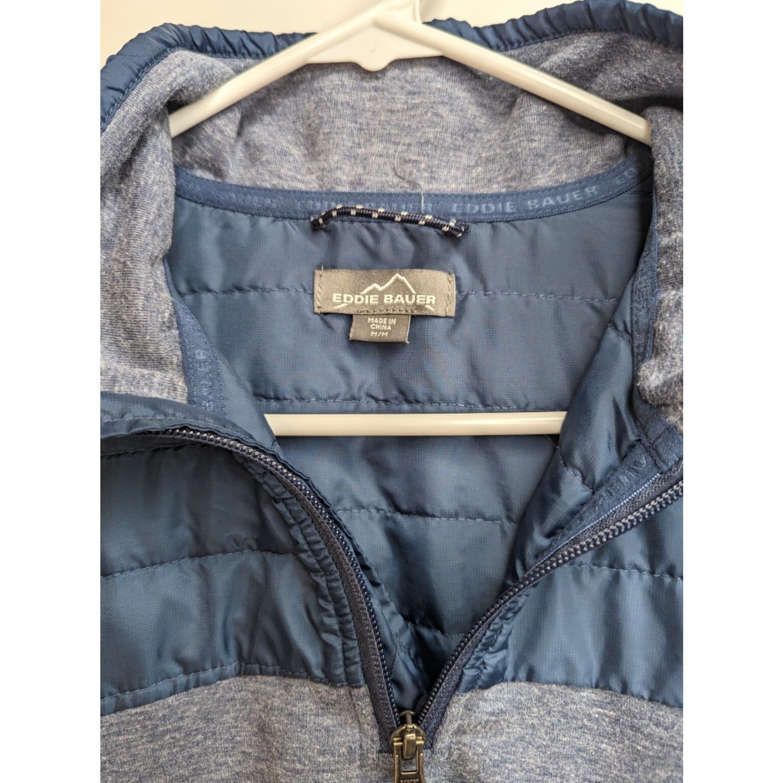 Eddie Bauer Eddie Bauer Pullover Sweater Mens Medium 1/4 Zip Dusted Indigo Heather Blue Knit Mock Neck Long Sleeve Size US M / EU 48-50 / 2 - 5 Thumbnail