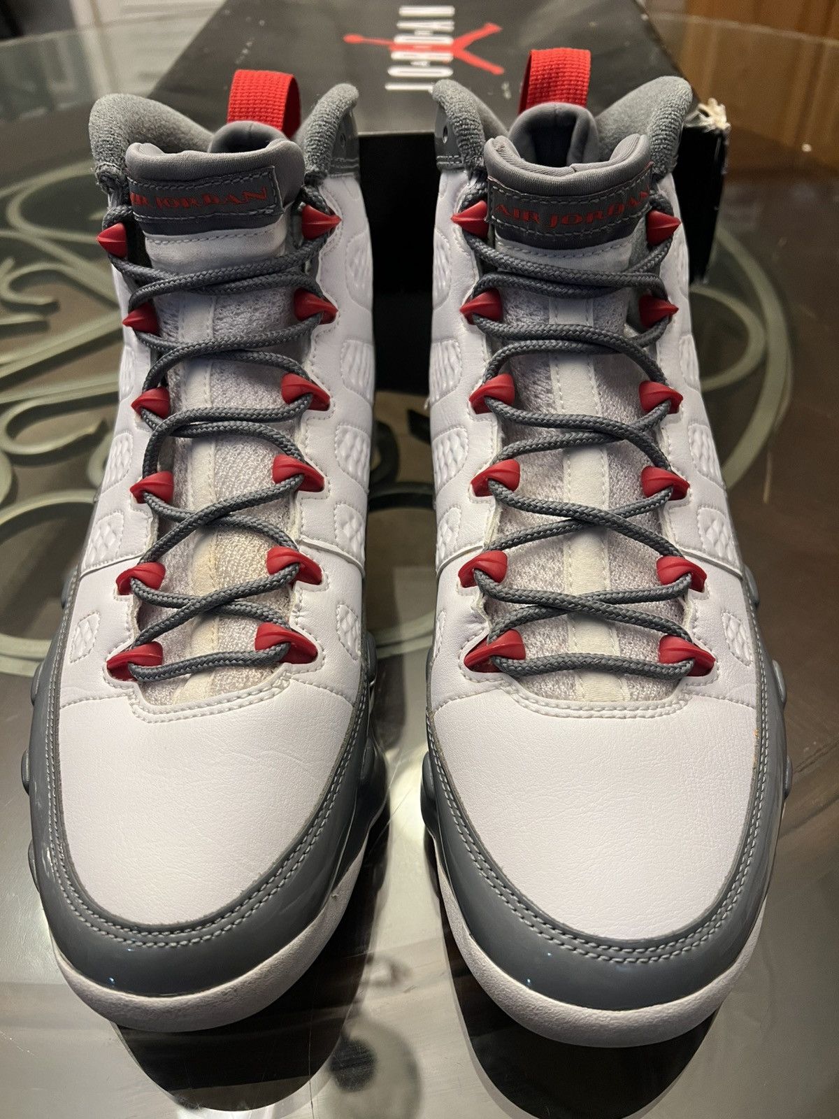 Jordan Brand Jordan 9 Retro Fire Red 2022 Size US 10 / EU 43 - 3 Thumbnail
