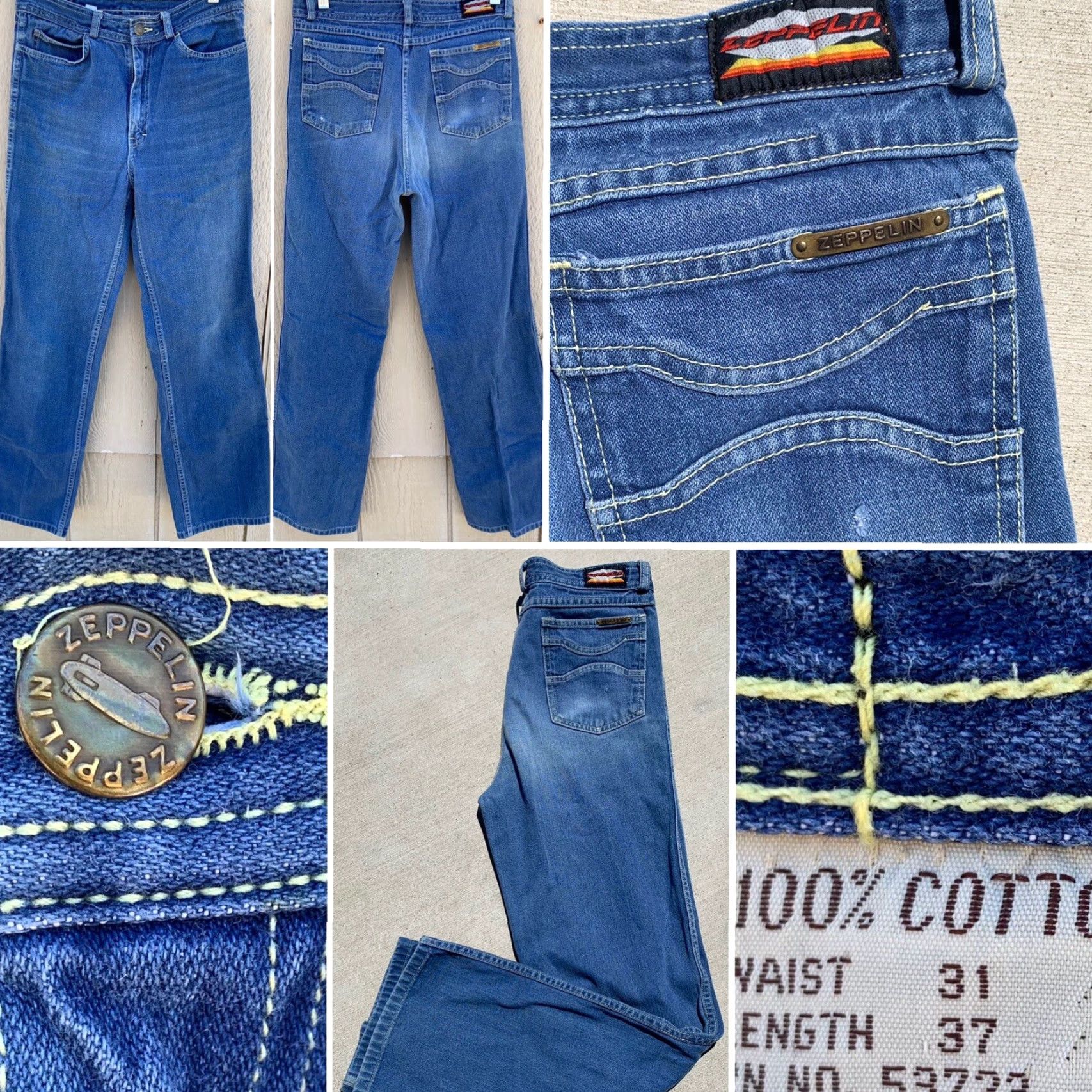 Vintage VINTAGE Zeppelin Jeans 31 X 37 28” Waist 30 1/2” Inseam Denim Blue 1970s 1970s Casual Mens Girls Boys Size 24" / US 00 / IT 34 - 2 Thumbnail