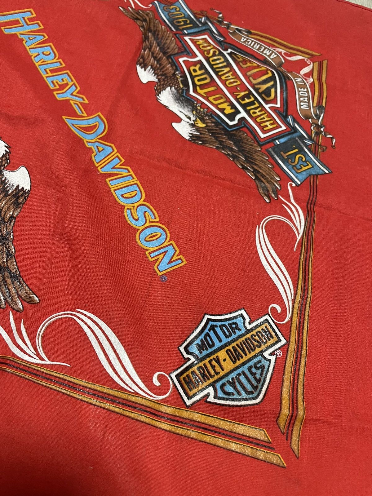 Harley Davidson × Vintage Vintage 3D Emblem Harley Davidson Motorcycle Bandana Size ONE SIZE - 5 Thumbnail