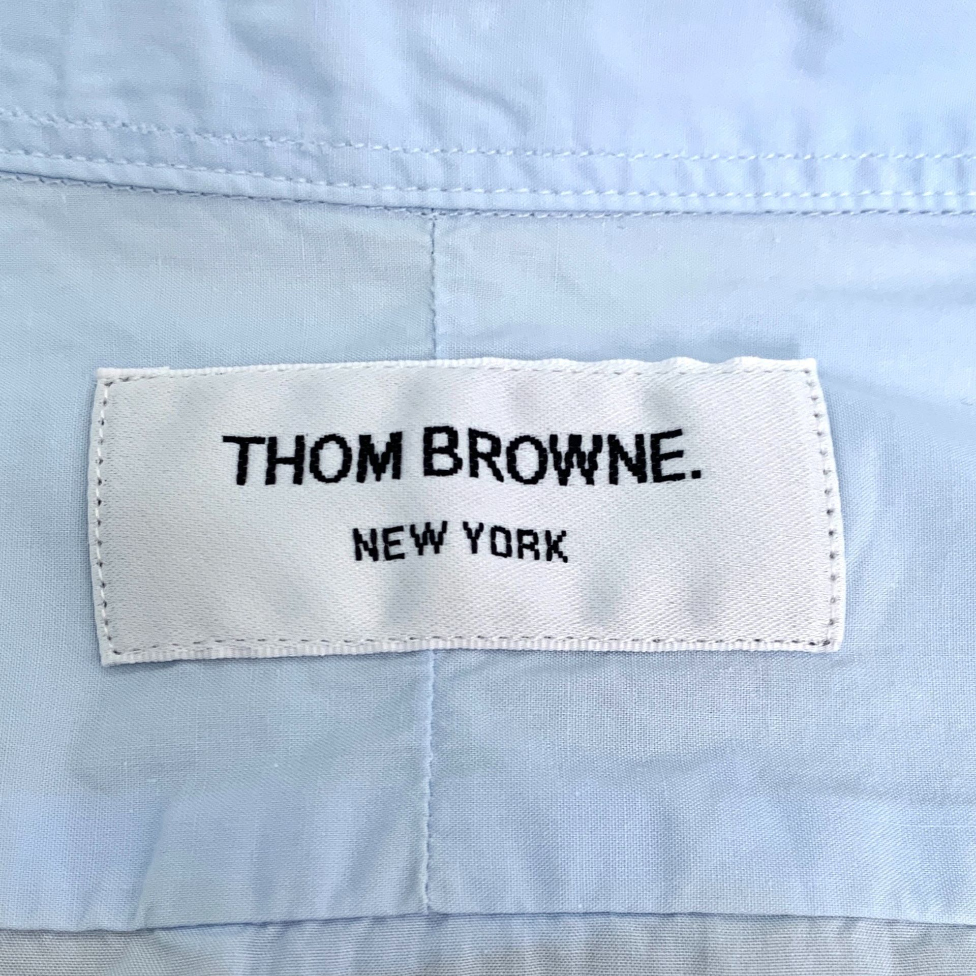 Thom Browne Thom Browne Mist Blue Cotton Double-Sleeve Logo Long-Sleeve Size L / US 10 / IT 46 - 2 Thumbnail