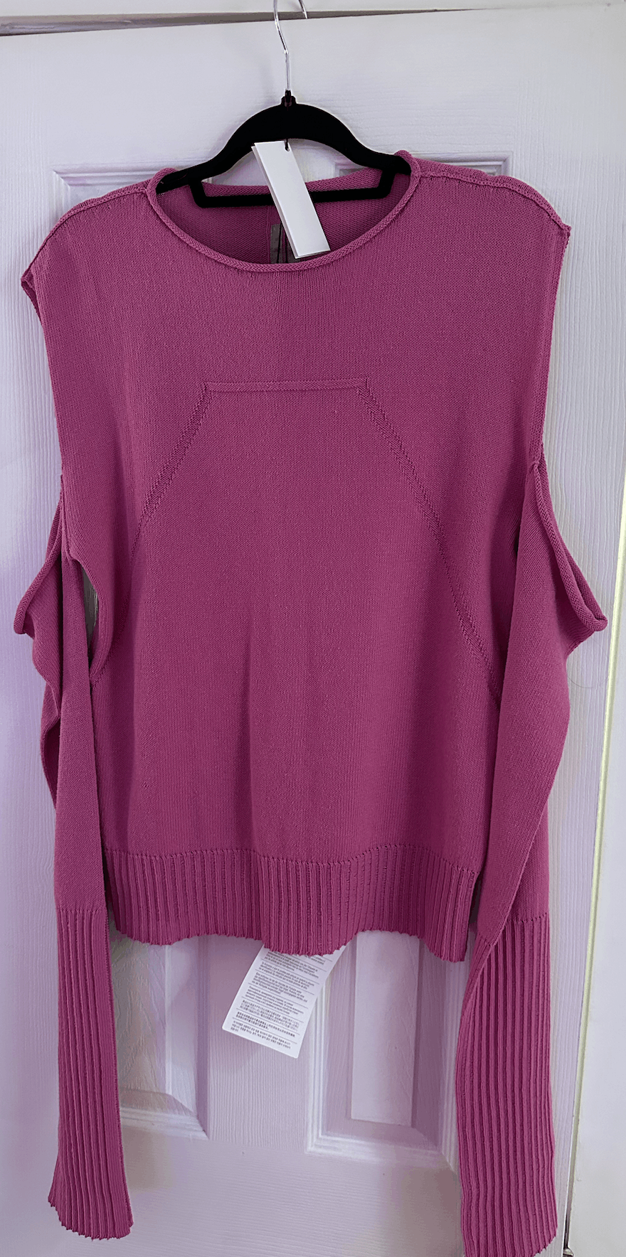 Rick Owens Rick Owens Edfu Hot Pink Cape Sleeve Knit Top Size L / US 10 / IT 46 - 2 Thumbnail